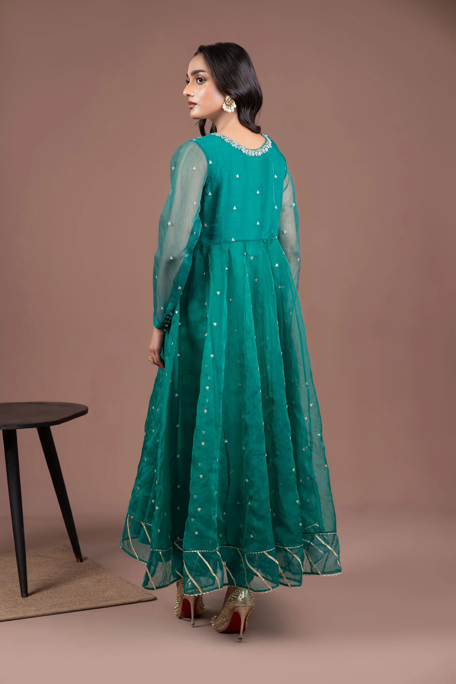 2 Piece Embroidered Organza Suit - Image 5