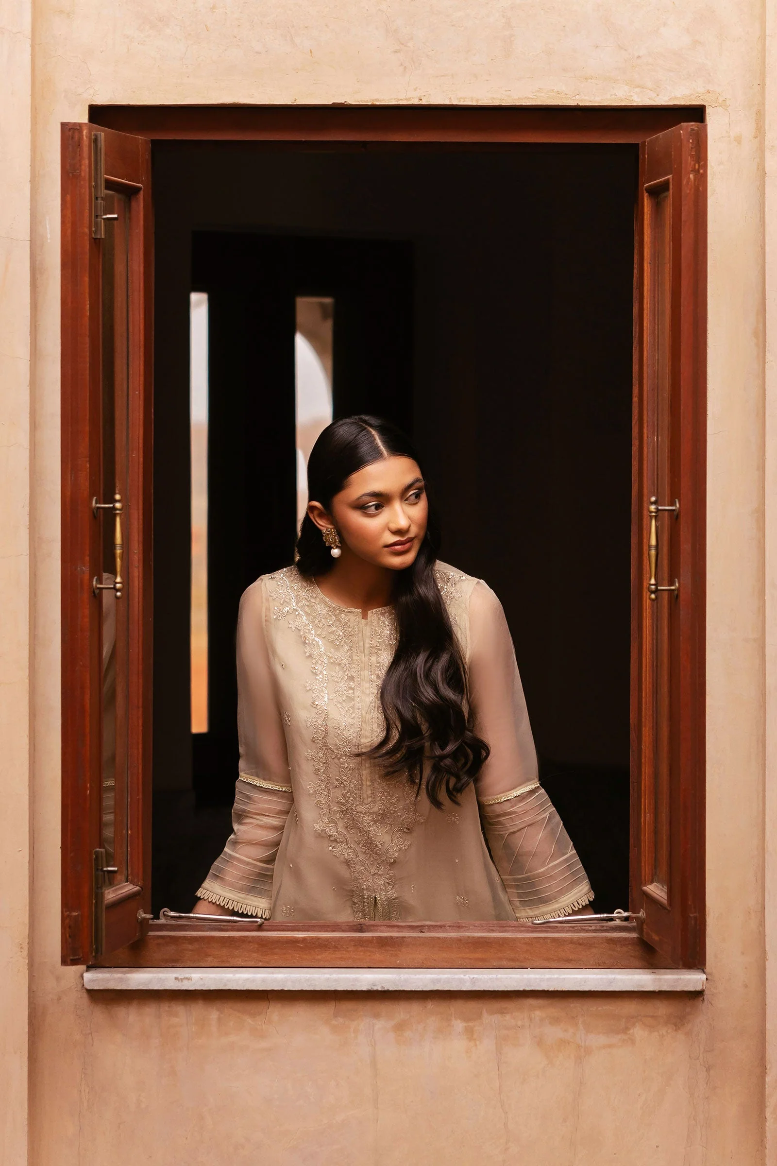 2 Piece Embroidered Organza Suit - Image 4