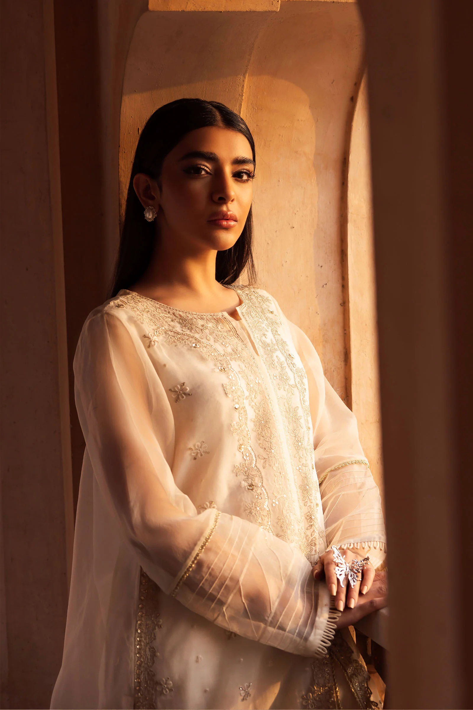 2 Piece Embroidered Organza Suit - Image 4