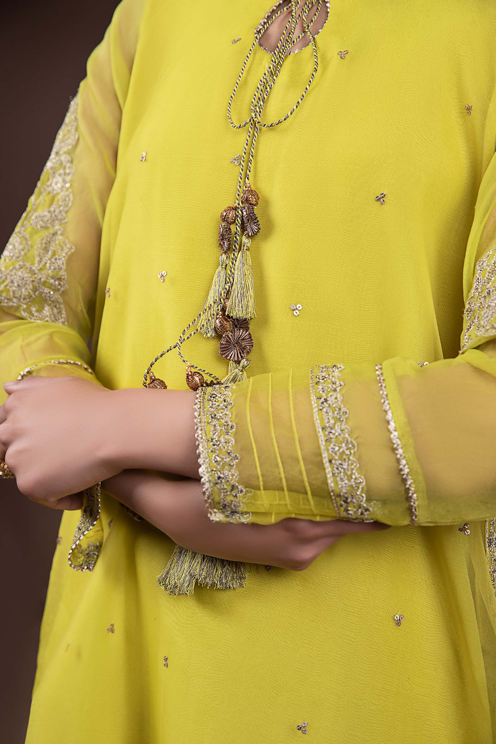 2 Piece Embroidered Organza Suit - Image 3