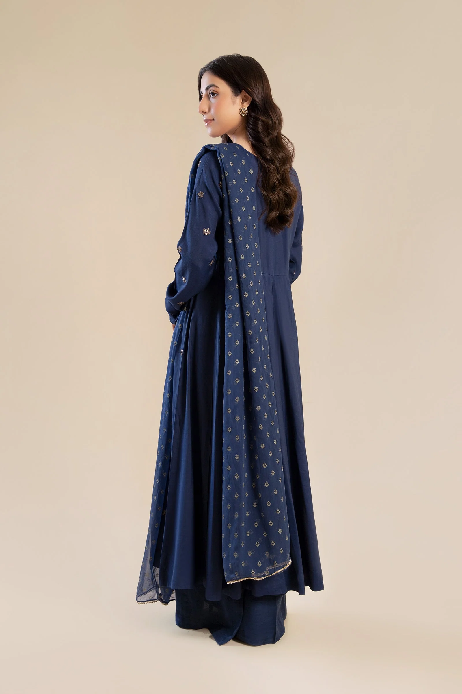 2 Piece Embroidered Raw Silk Suit - Image 6