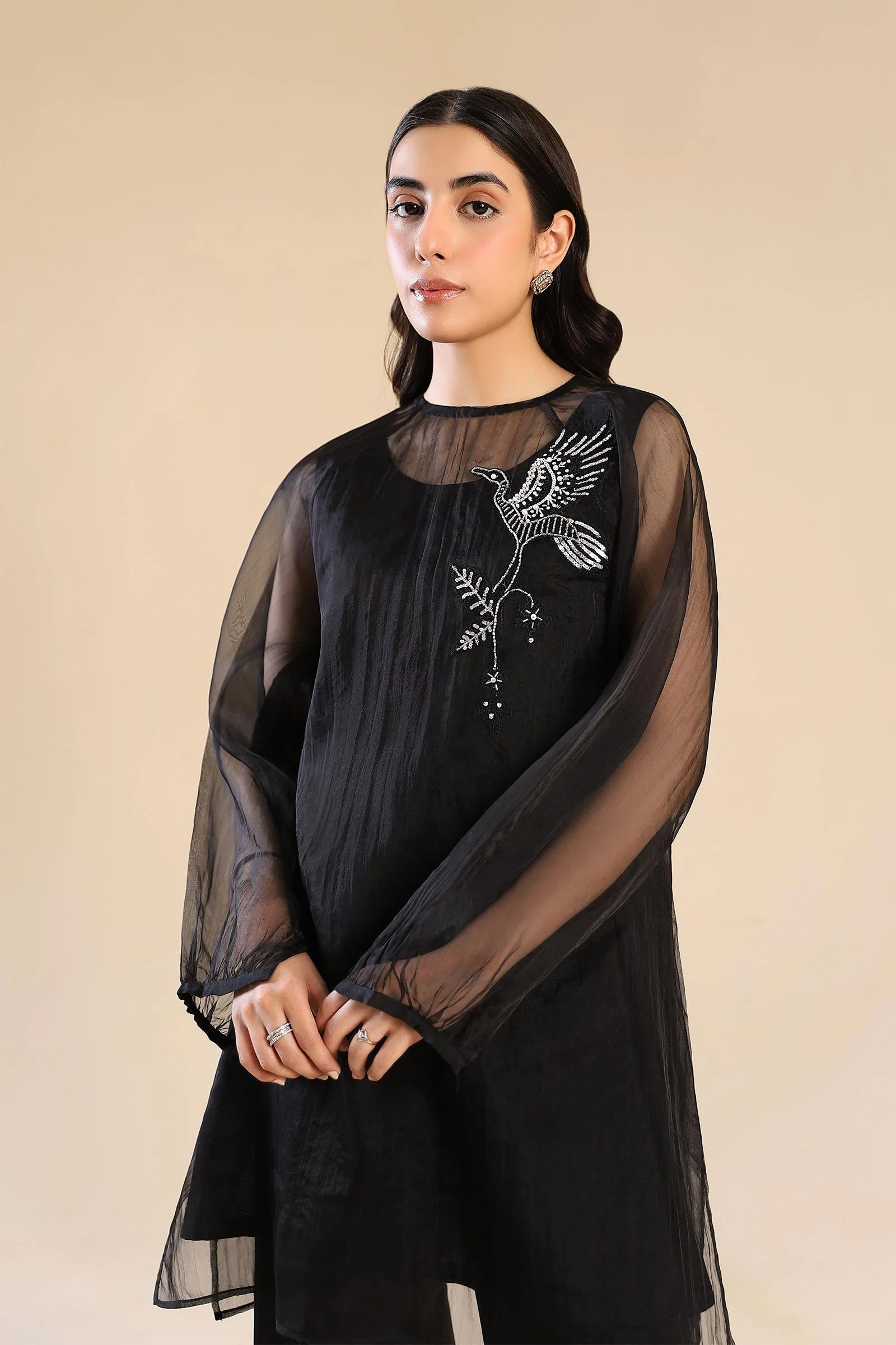2 Pc Embroidered Organza Suit - Image 3