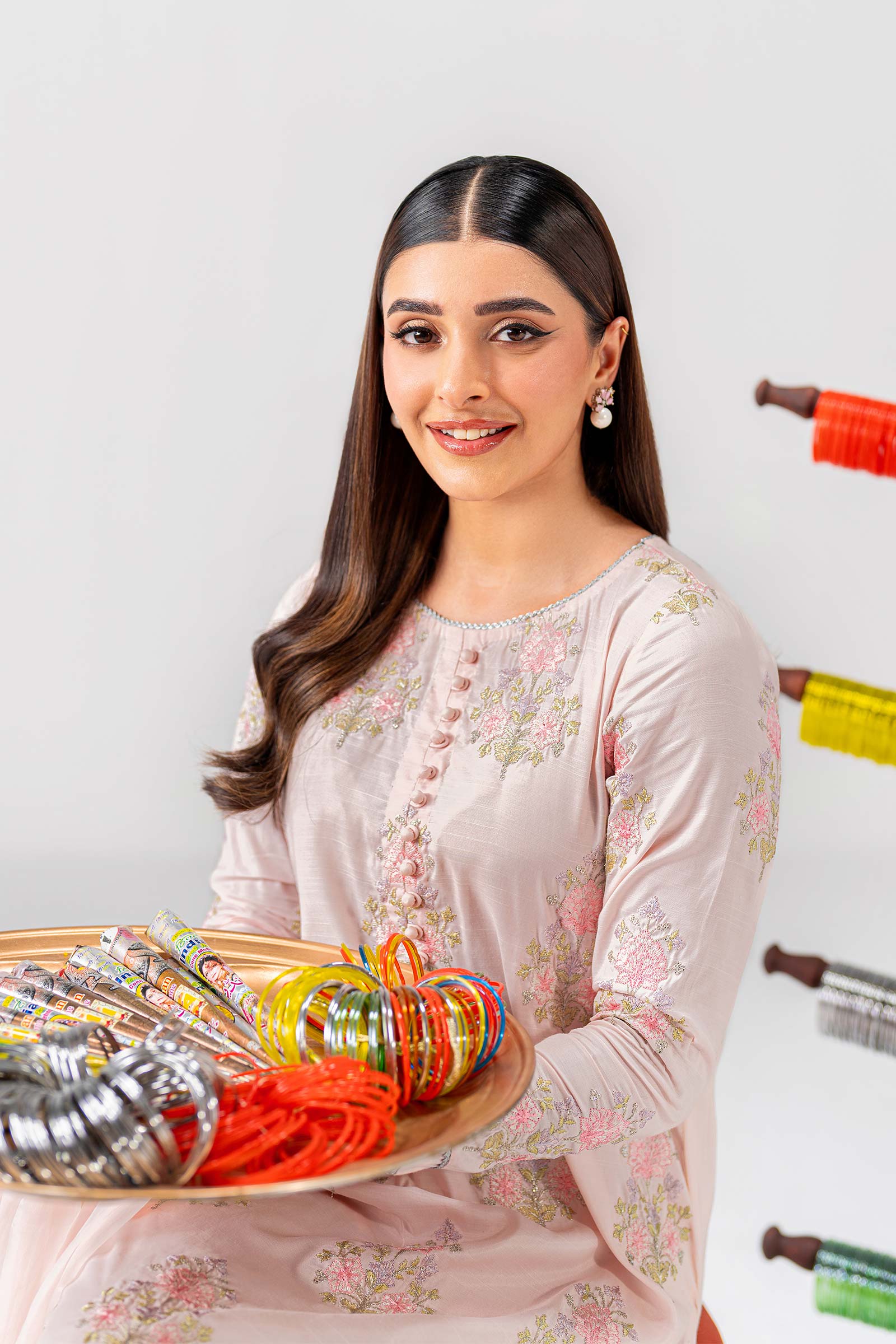 2 Pc Embroidered Raw Silk Suit - Image 3