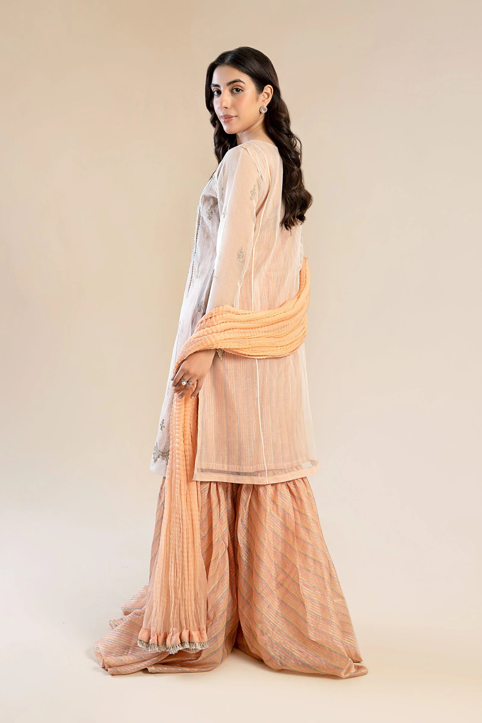 3 Pc Embroidered Organza Suit - Image 7
