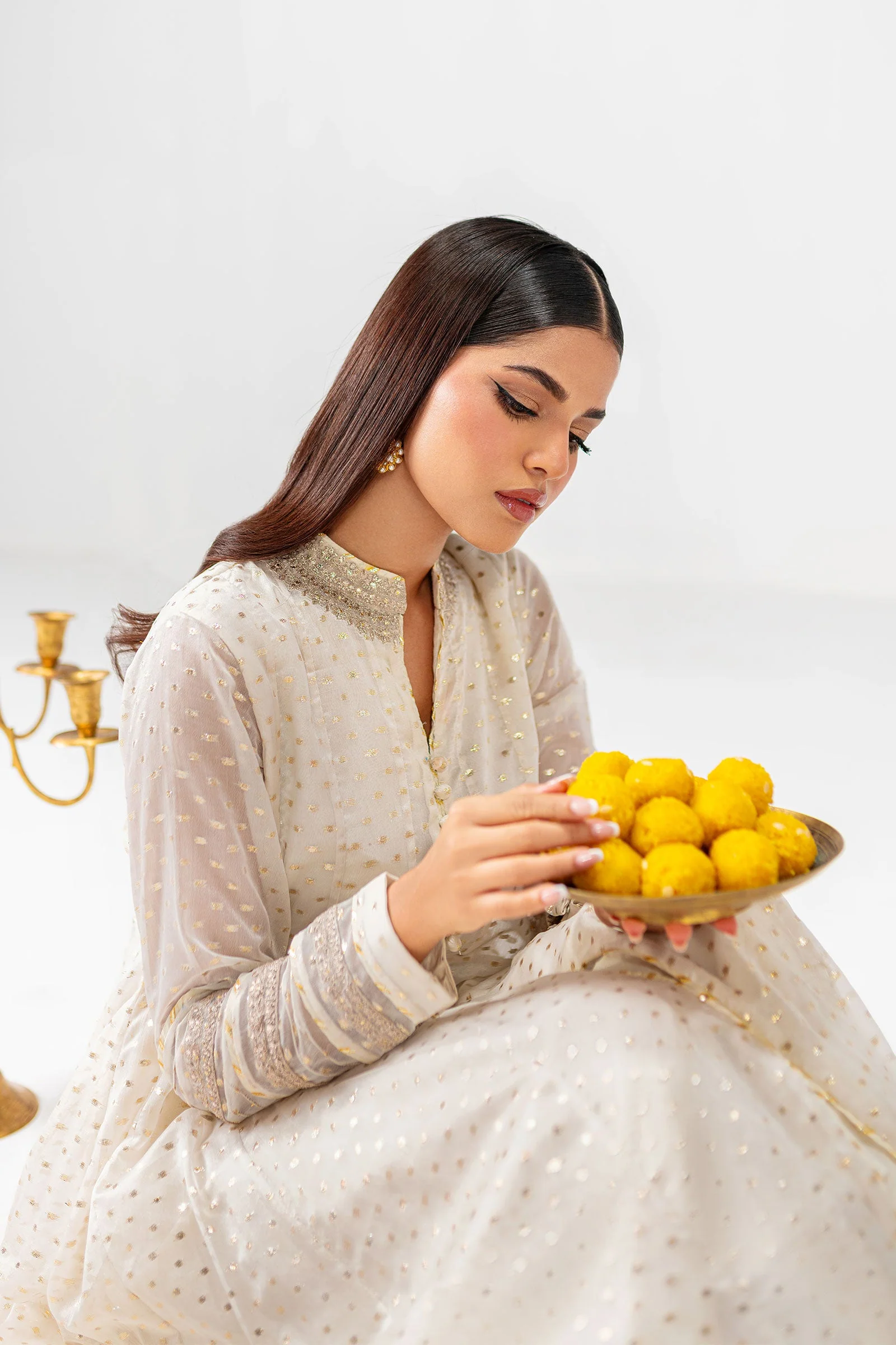 2 Pc Embroidered Organza Suit - Image 2