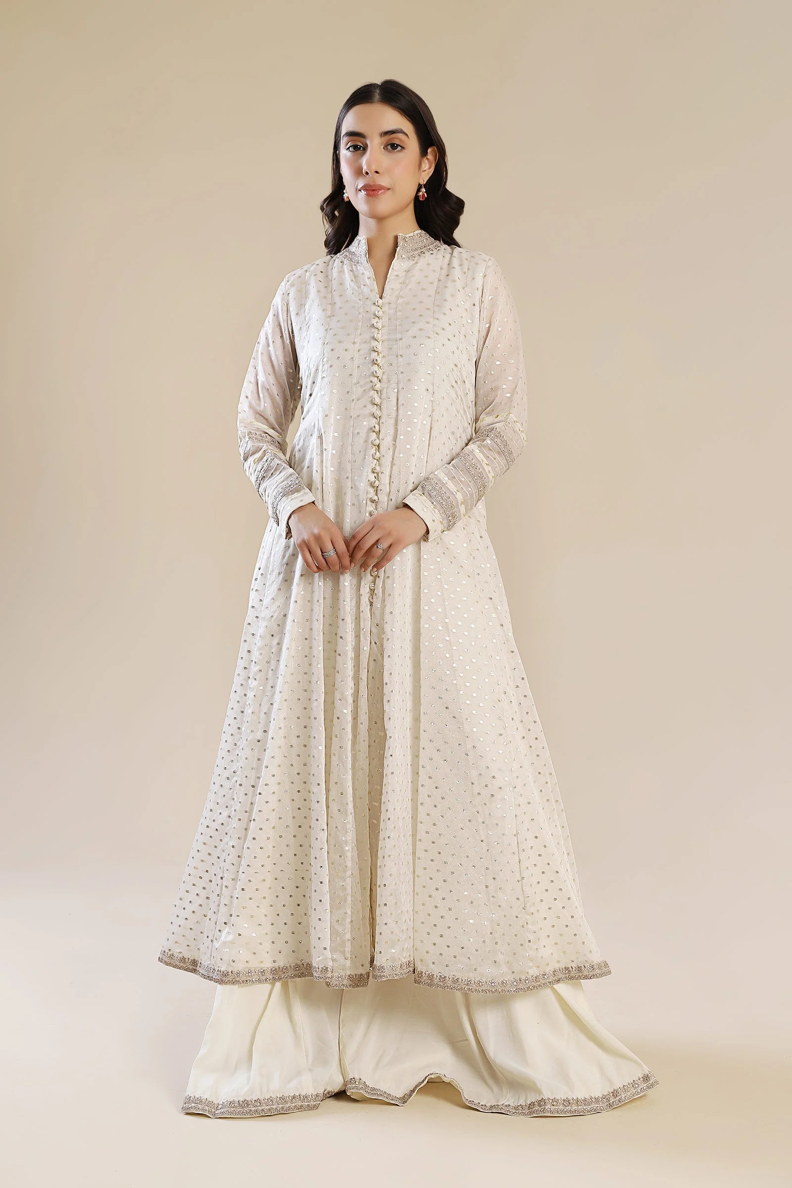 2 Pc Embroidered Organza Suit - Image 5