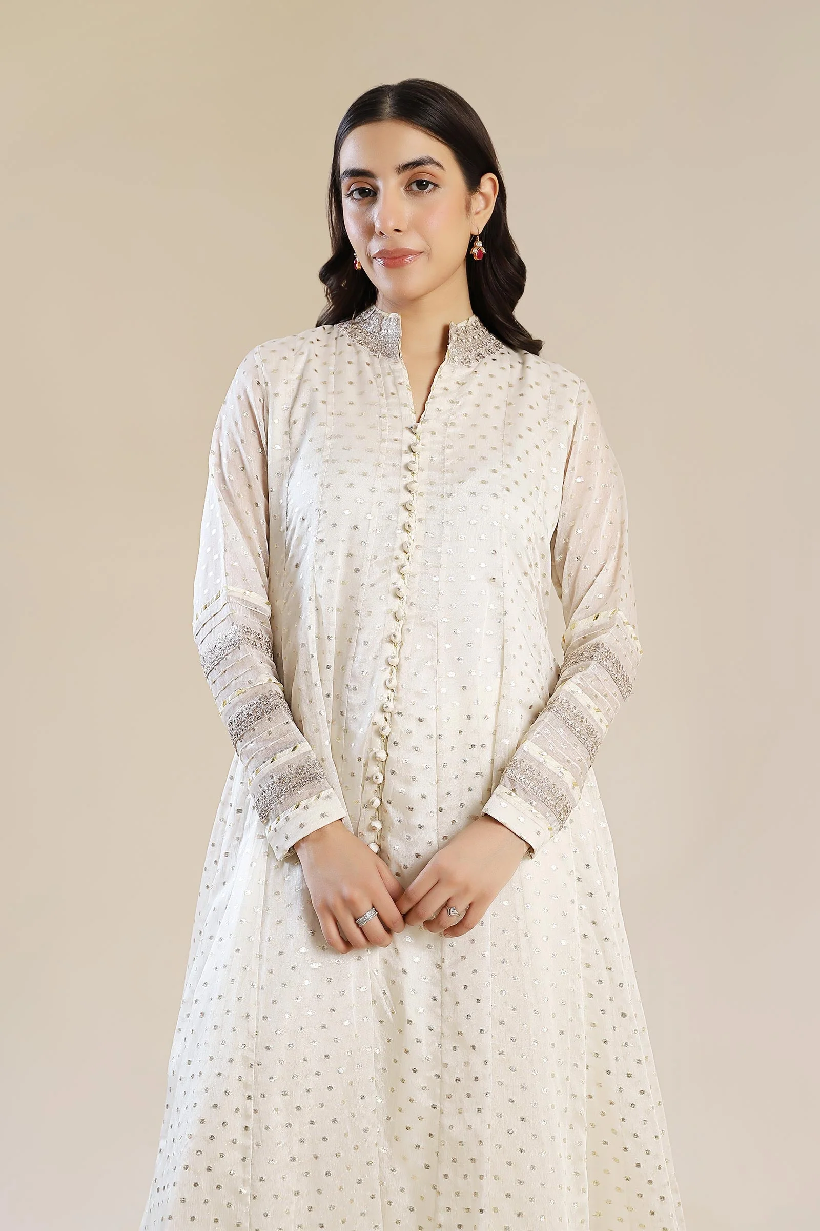 2 Pc Embroidered Organza Suit - Image 6