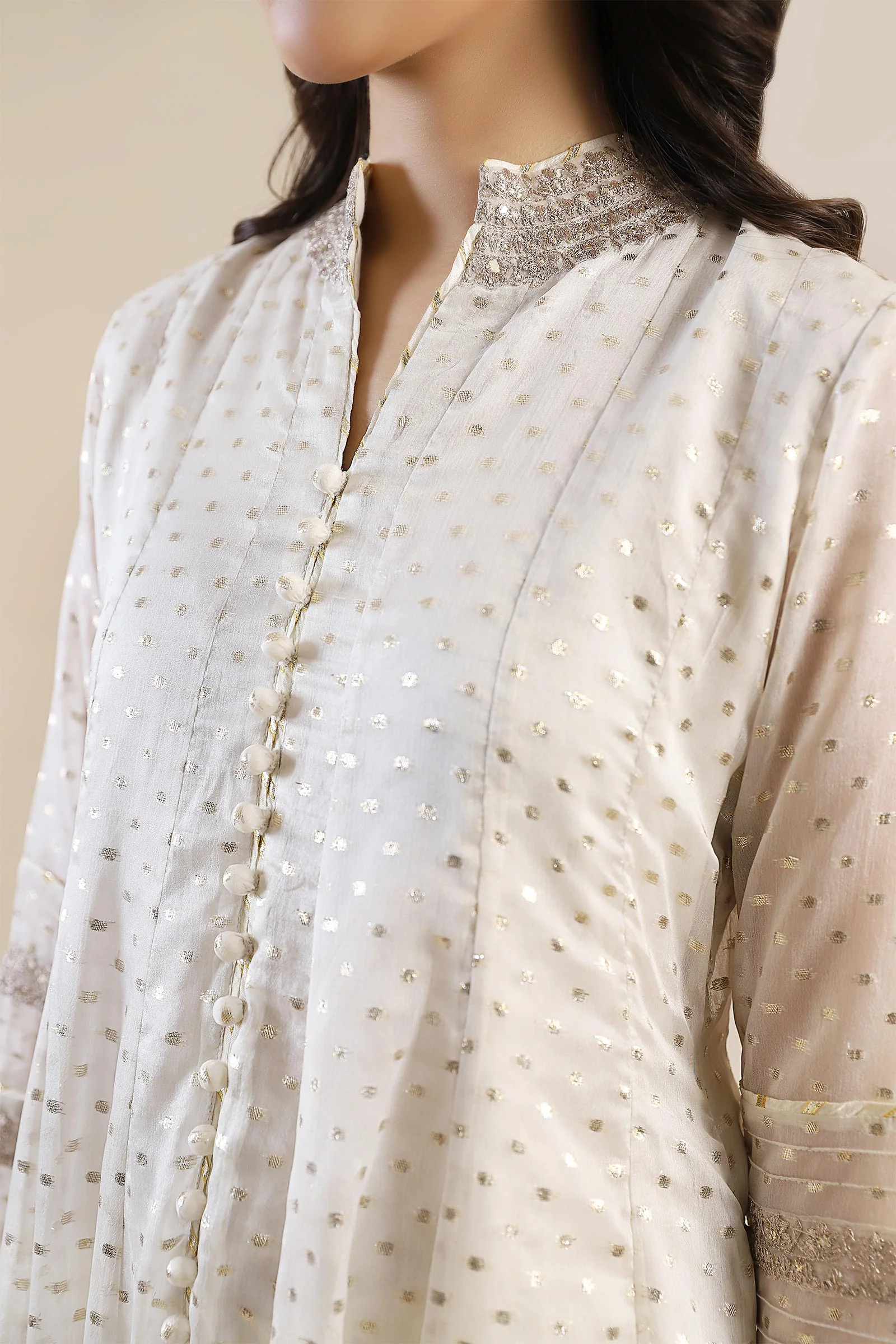 2 Pc Embroidered Organza Suit - Image 9