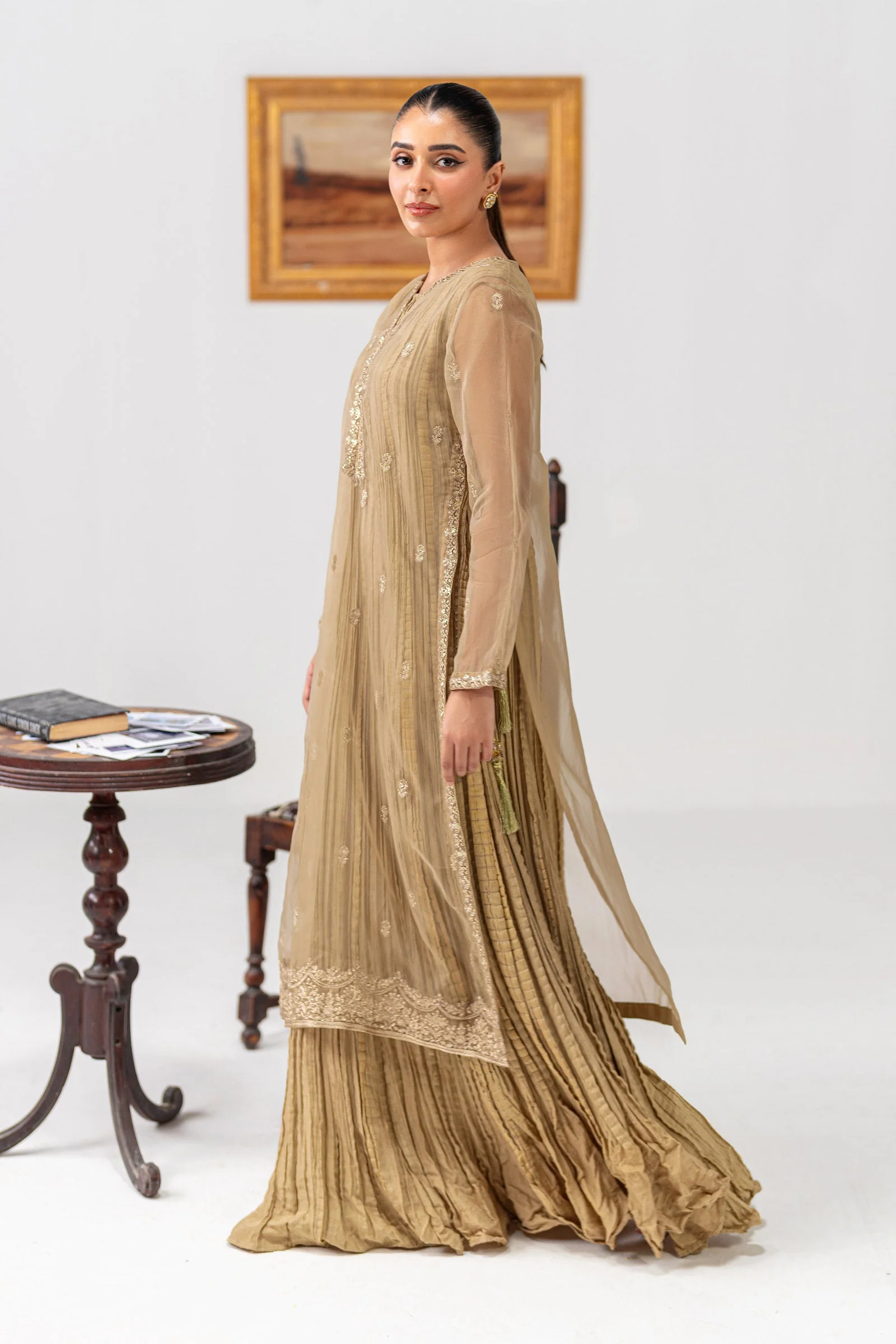 Embroidered Organza Shirt - Image 4