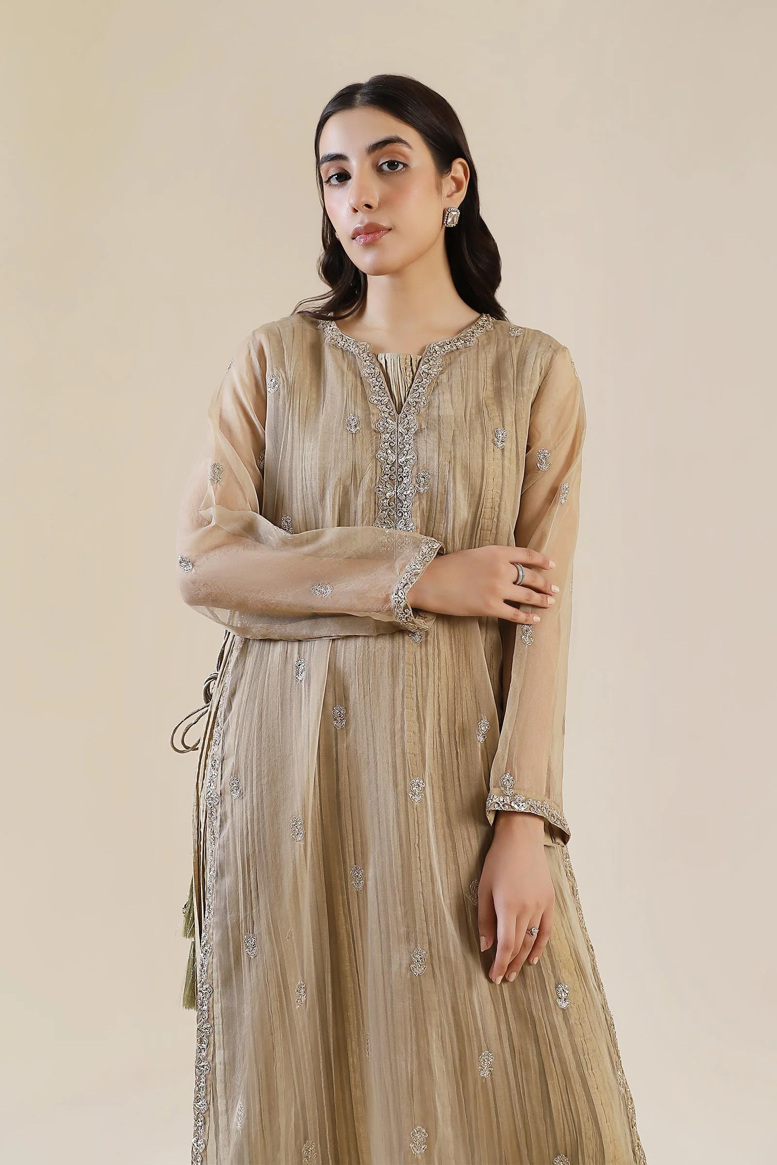 Embroidered Organza Shirt - Image 5