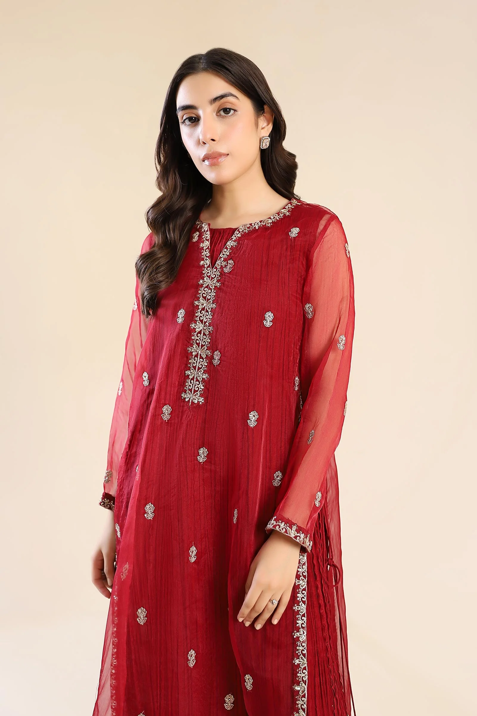 Embroidered Organza Shirt - Image 2