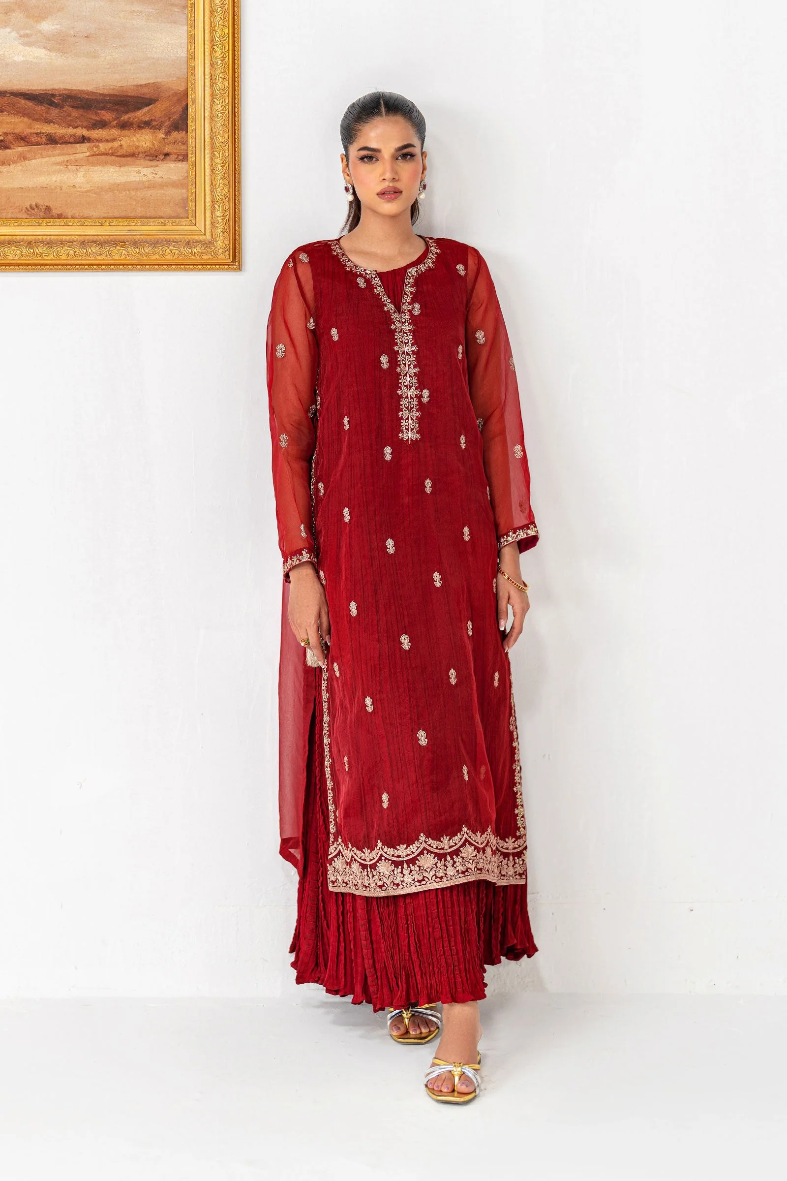 Embroidered Organza Shirt - Image 8