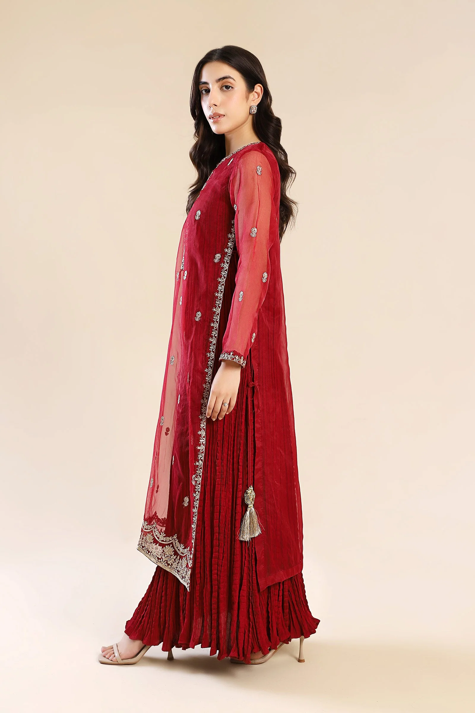 Embroidered Organza Shirt - Image 9