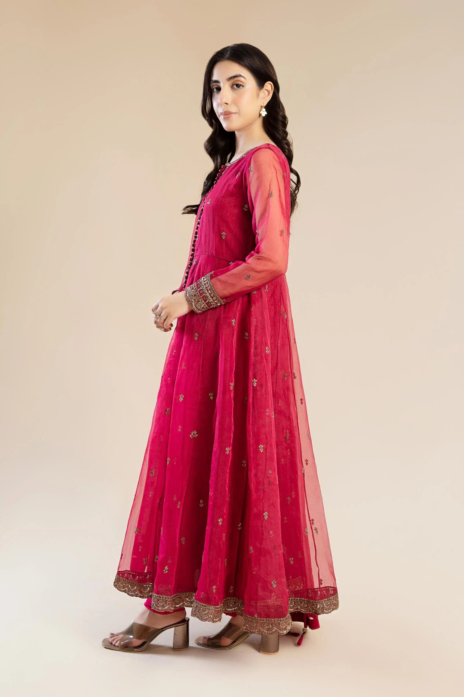 2 Piece Embroidered Poly Organza Suit - Image 6