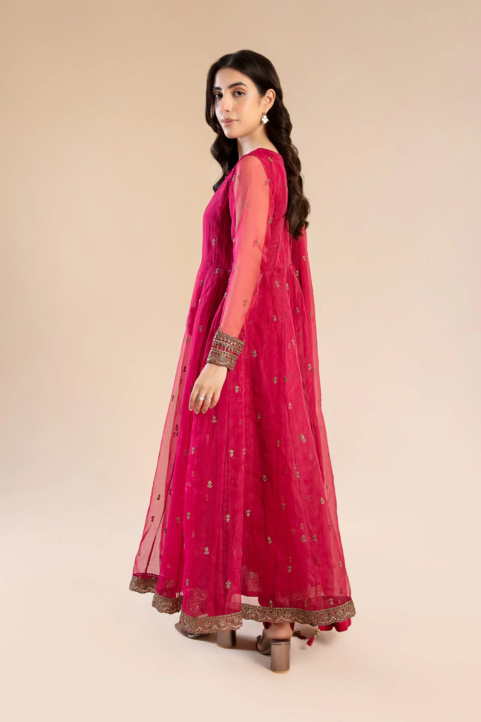 2 Piece Embroidered Poly Organza Suit - Image 7