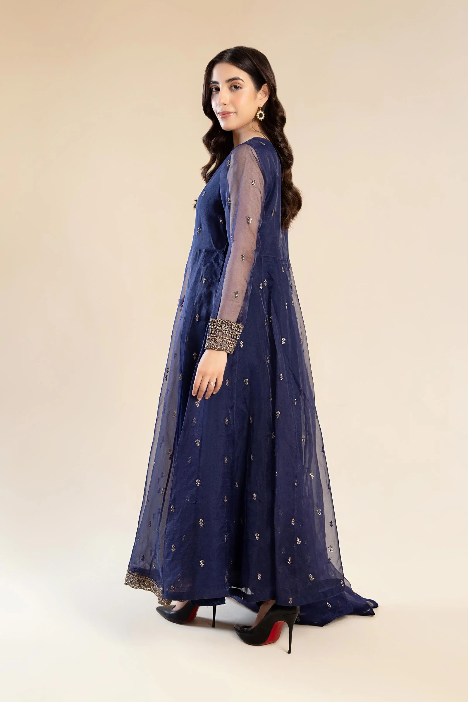 2 Piece Embroidered Poly Organza Suit - Image 10