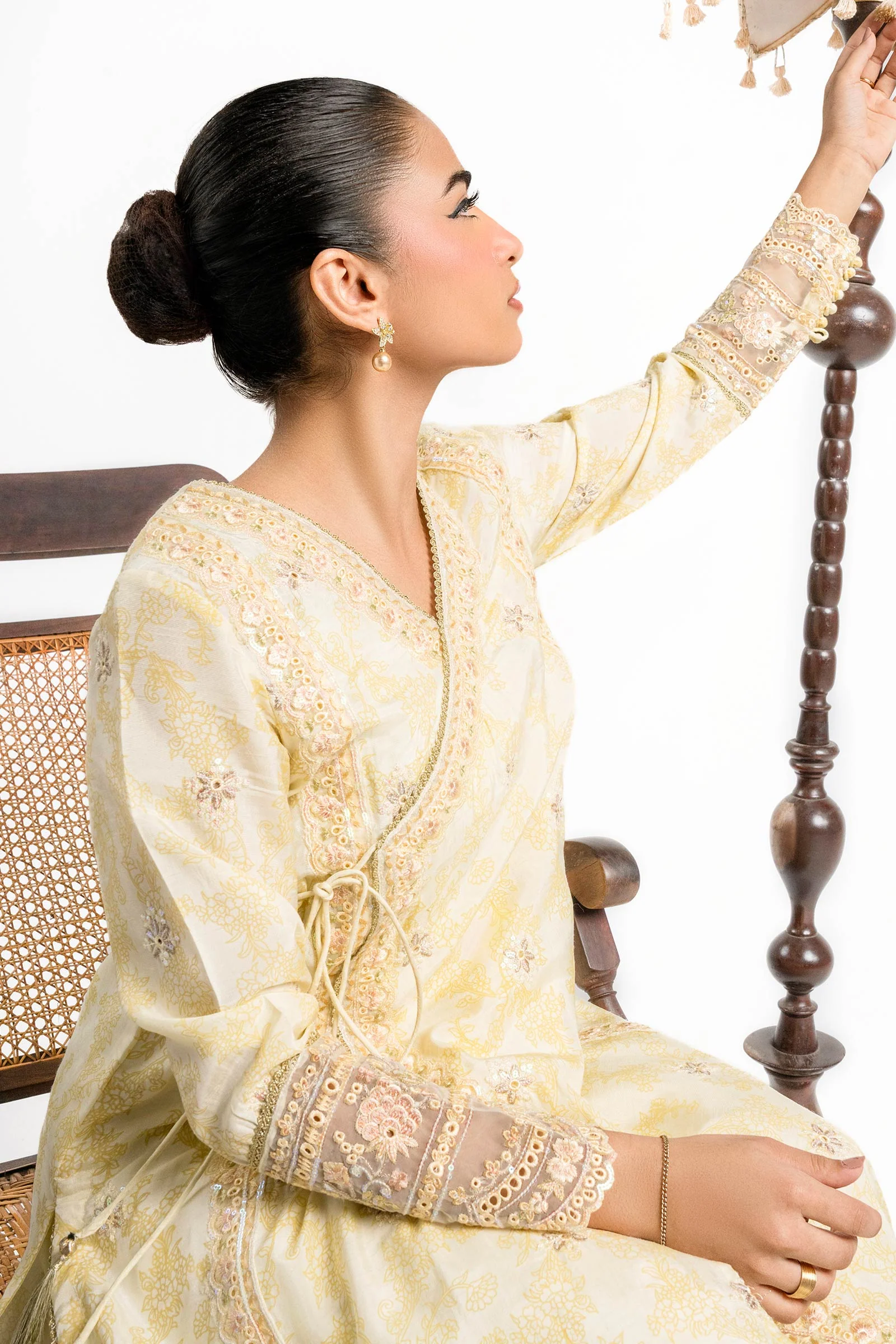 2 Pc Embroidered Raw Silk Suit - Image 3