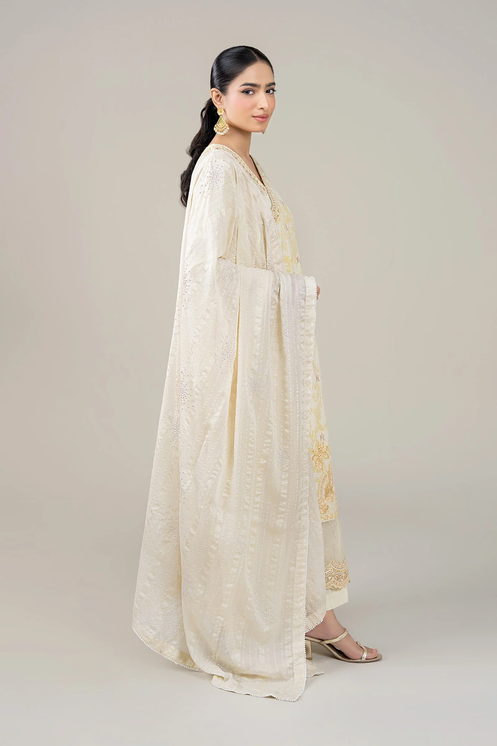Embellished Silk Dupatta
