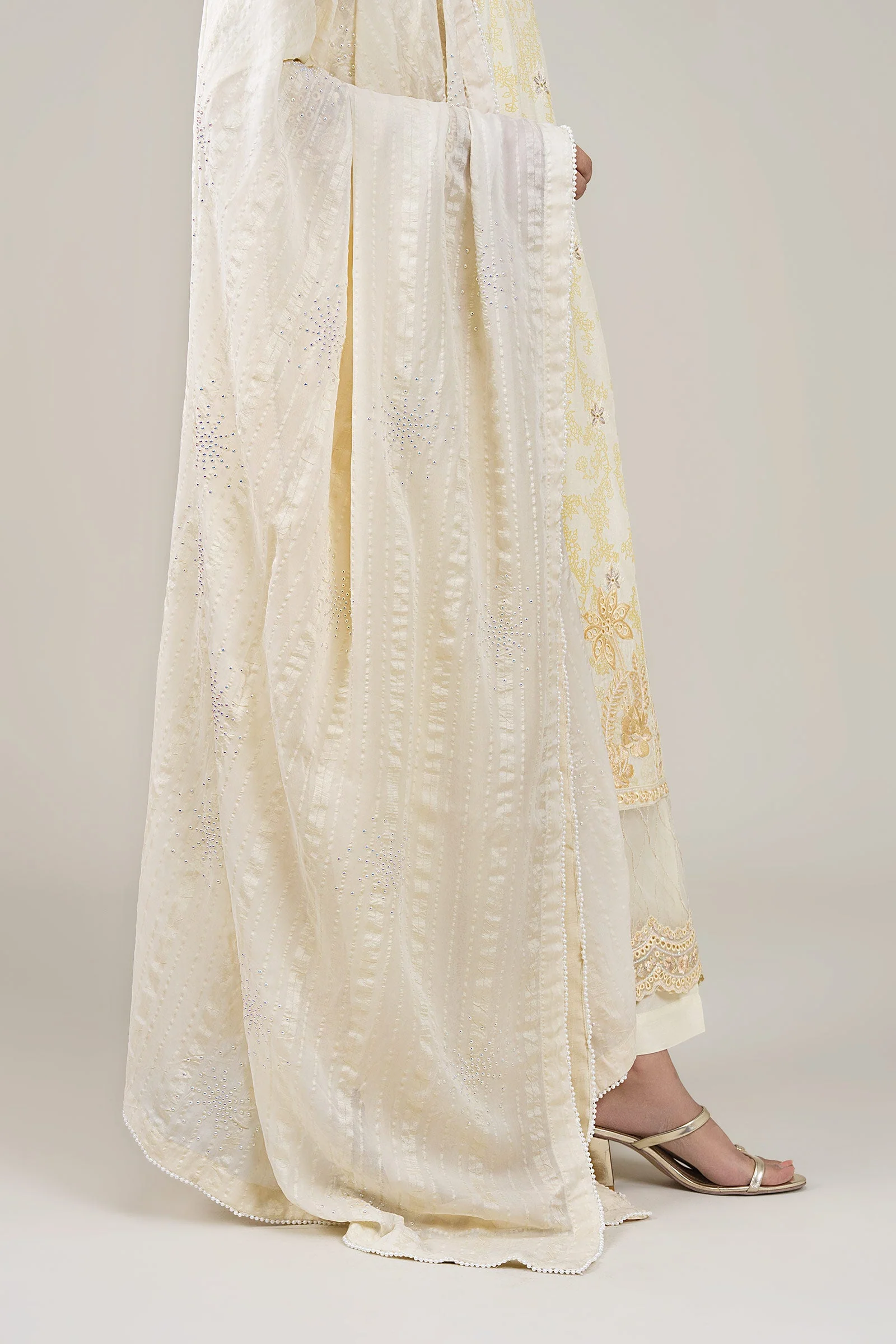 Embellished Silk Dupatta - Image 2