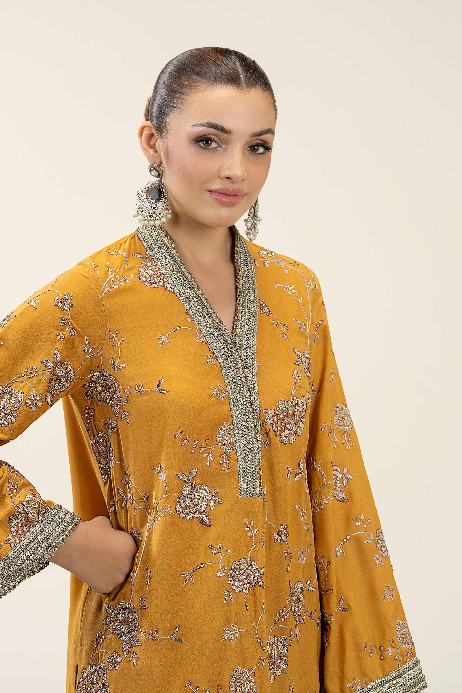 2 Pc Embroidered Georgette Suit - Image 2
