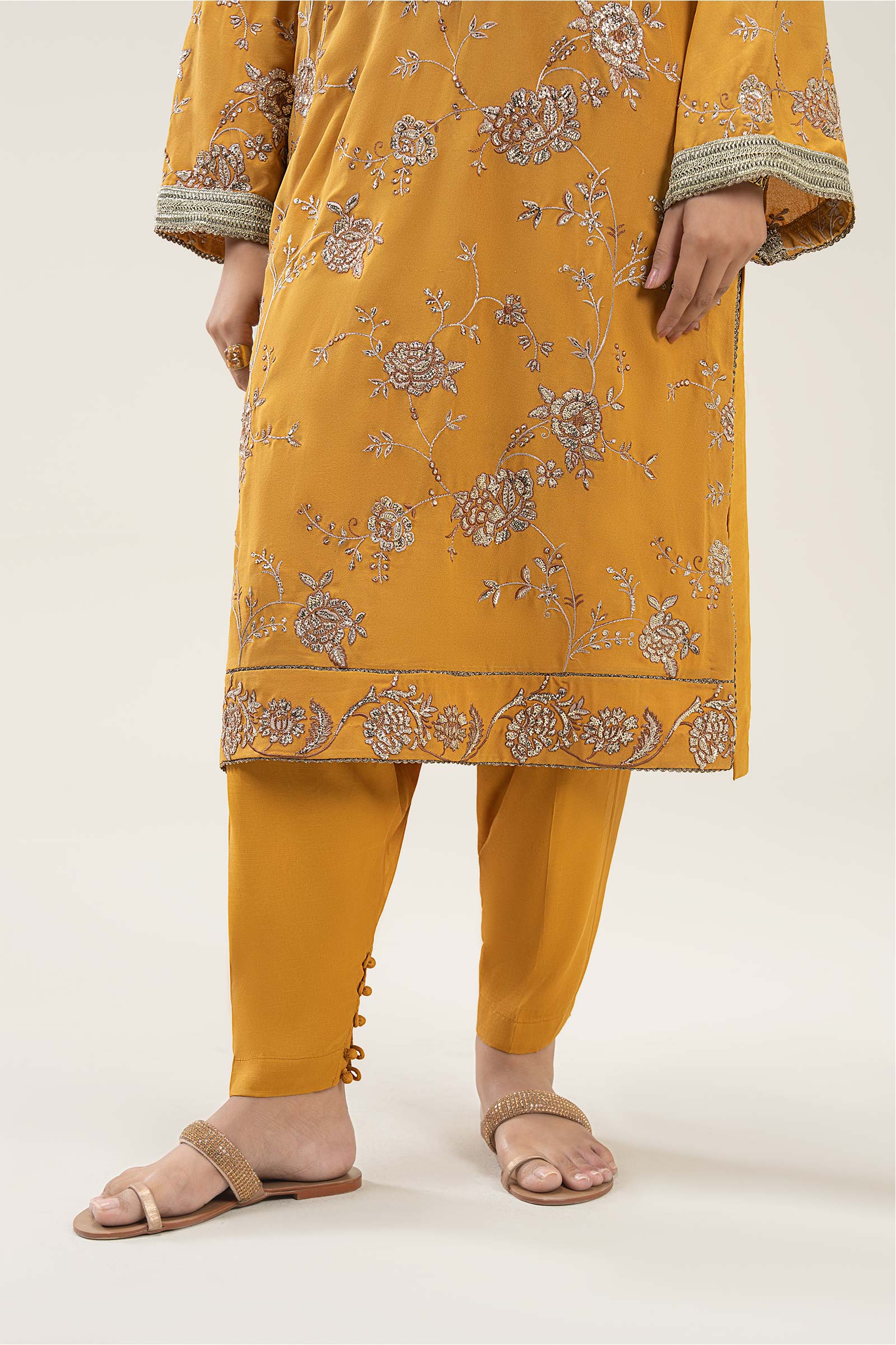 2 Pc Embroidered Georgette Suit - Image 4