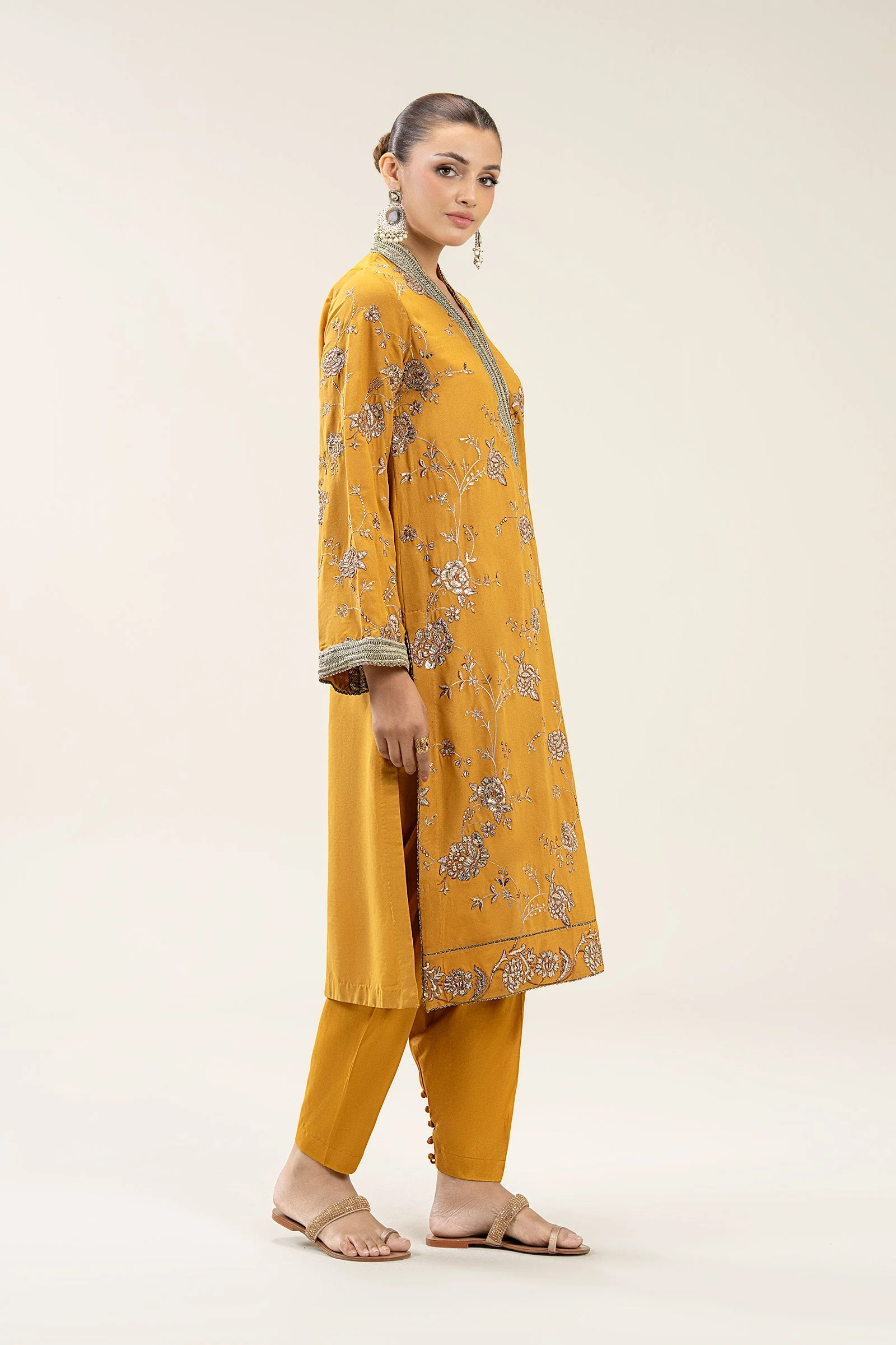 2 Pc Embroidered Georgette Suit - Image 5