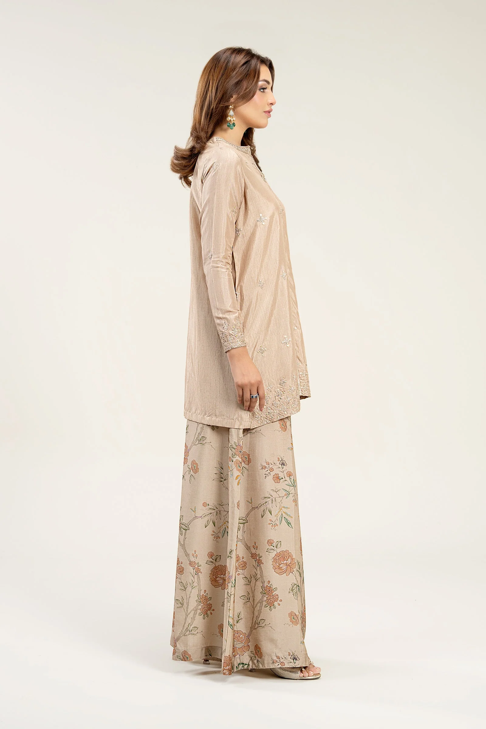 2 Pc Embroidered Bamberg Raw Silk Suit - Image 5