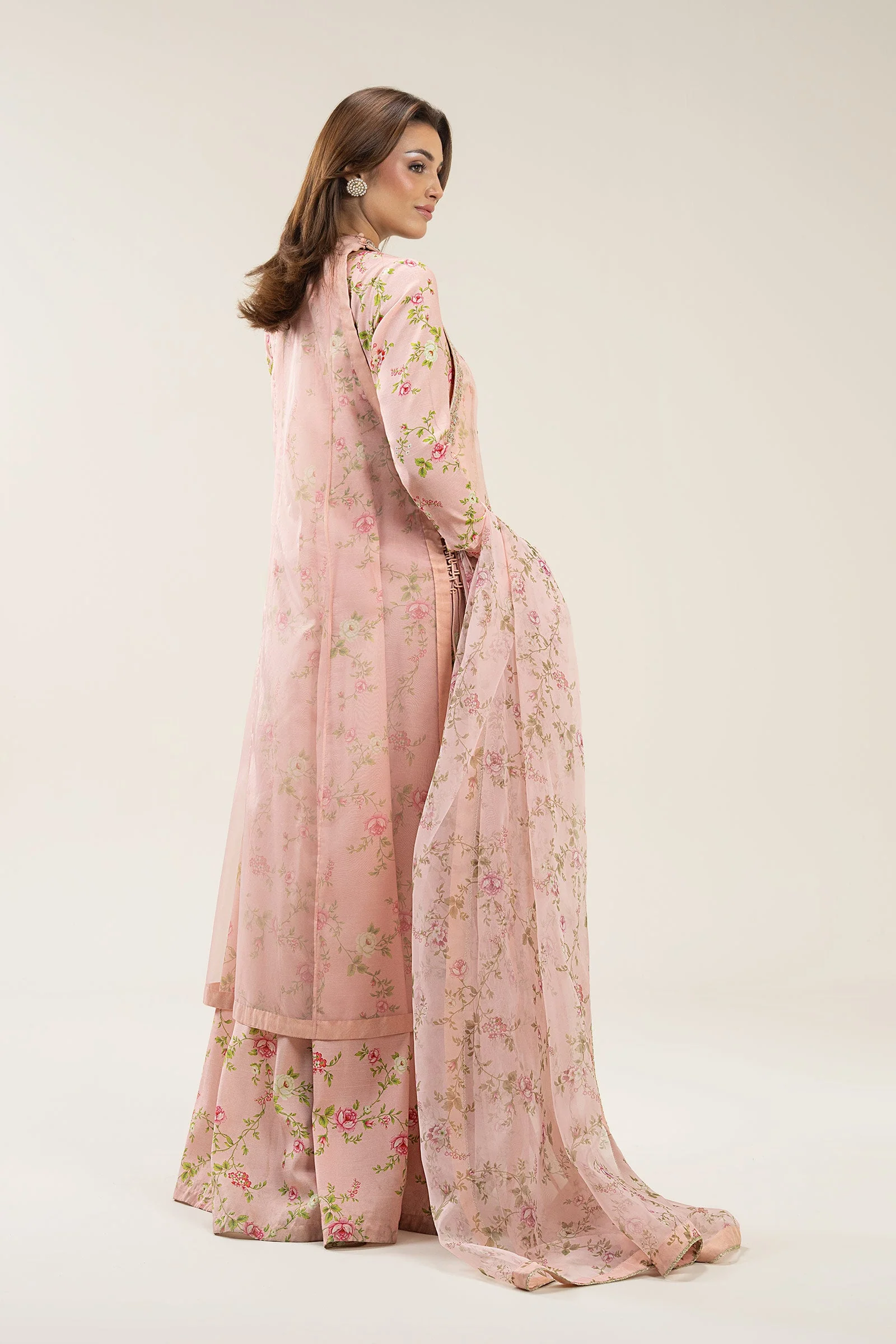 3 Pc Embroidered Organza Suit - Image 6