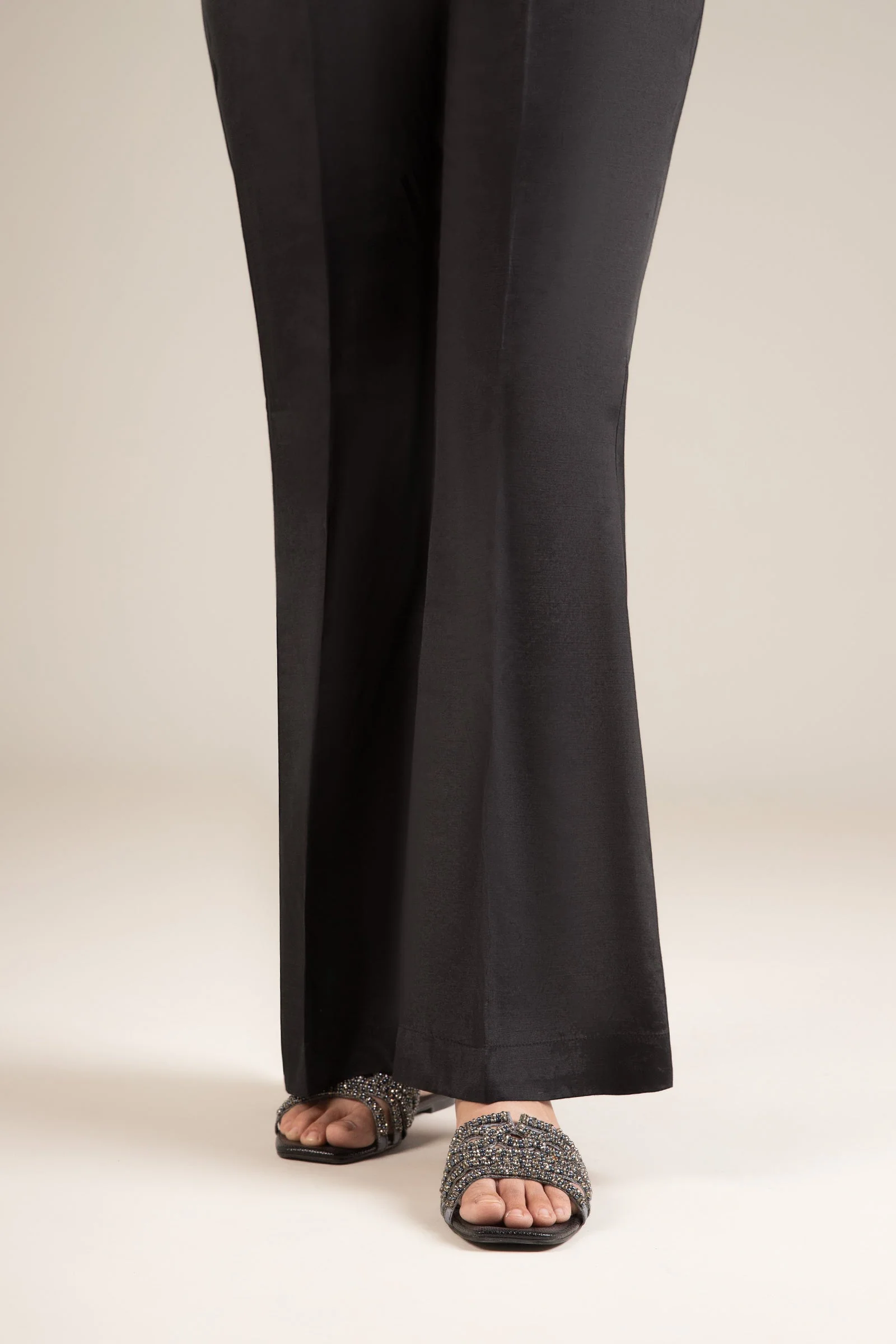Dyed Raw Silk Trouser