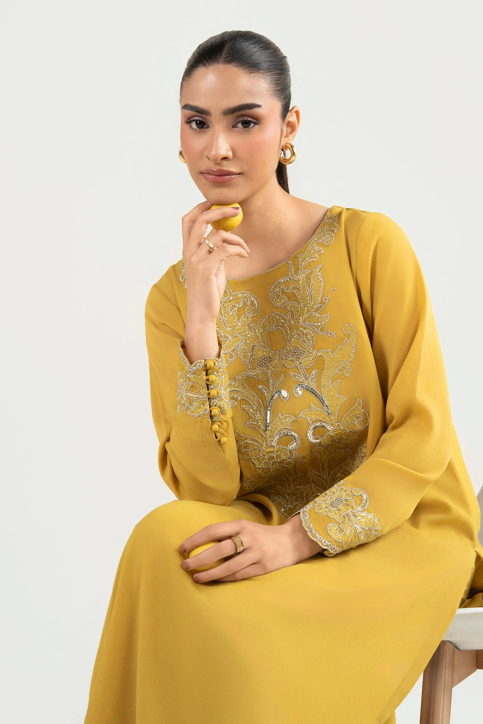2 Pc Embroidered Georgette Suit - Image 3