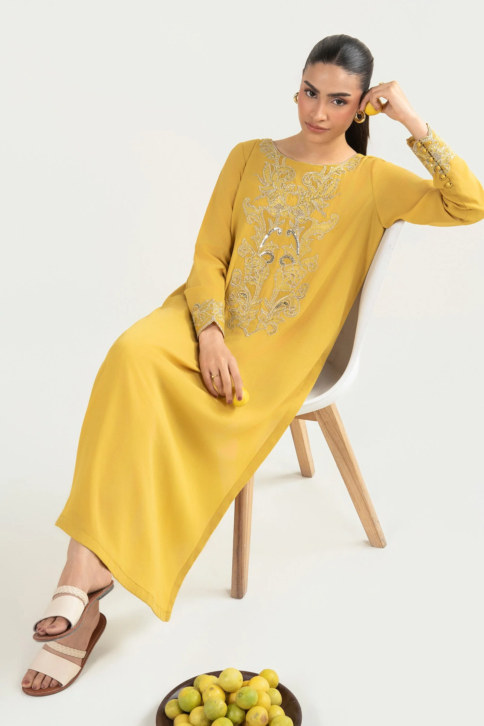 2 Pc Embroidered Georgette Suit - Image 4