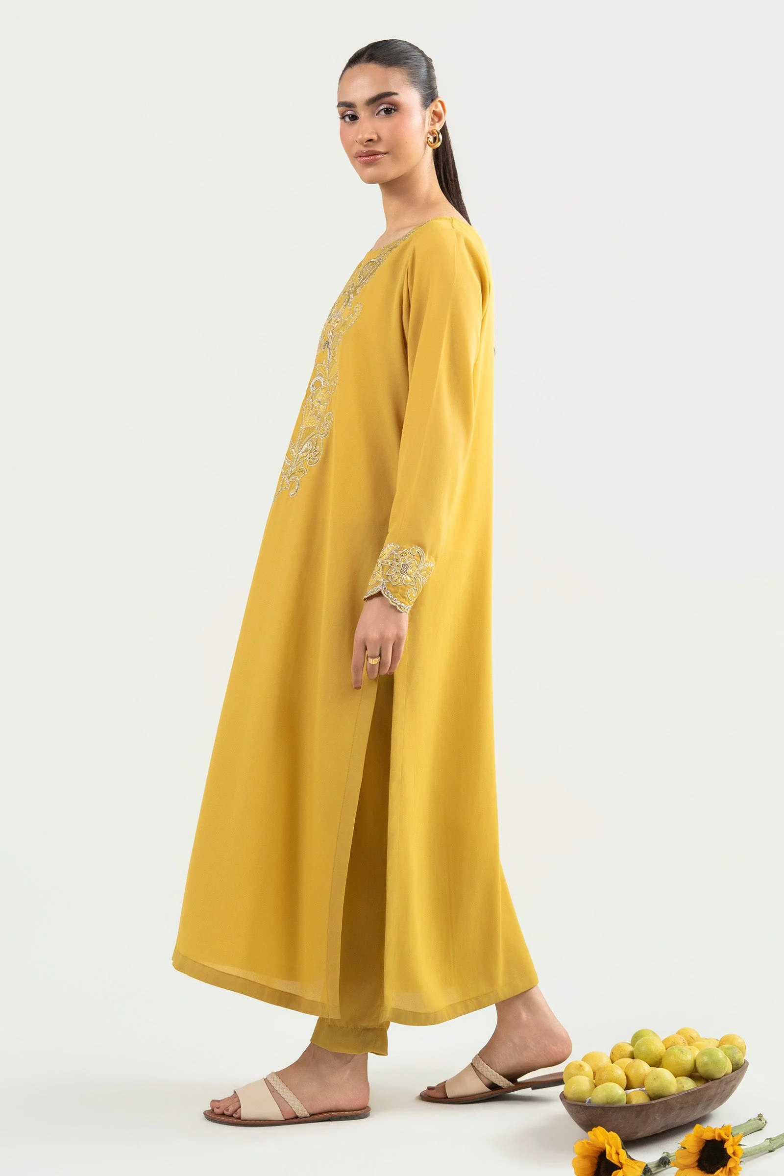 2 Pc Embroidered Georgette Suit - Image 5