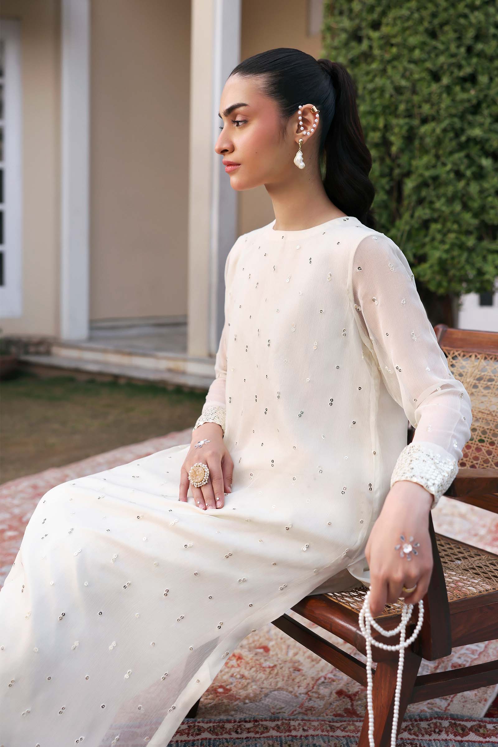 2 Pc Embroidered Chiffon Suit - Image 4