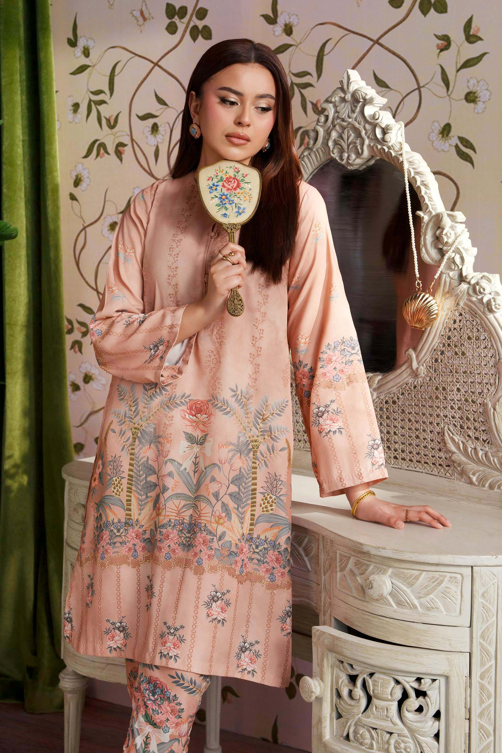 2 Pc Printed Georgette Suit