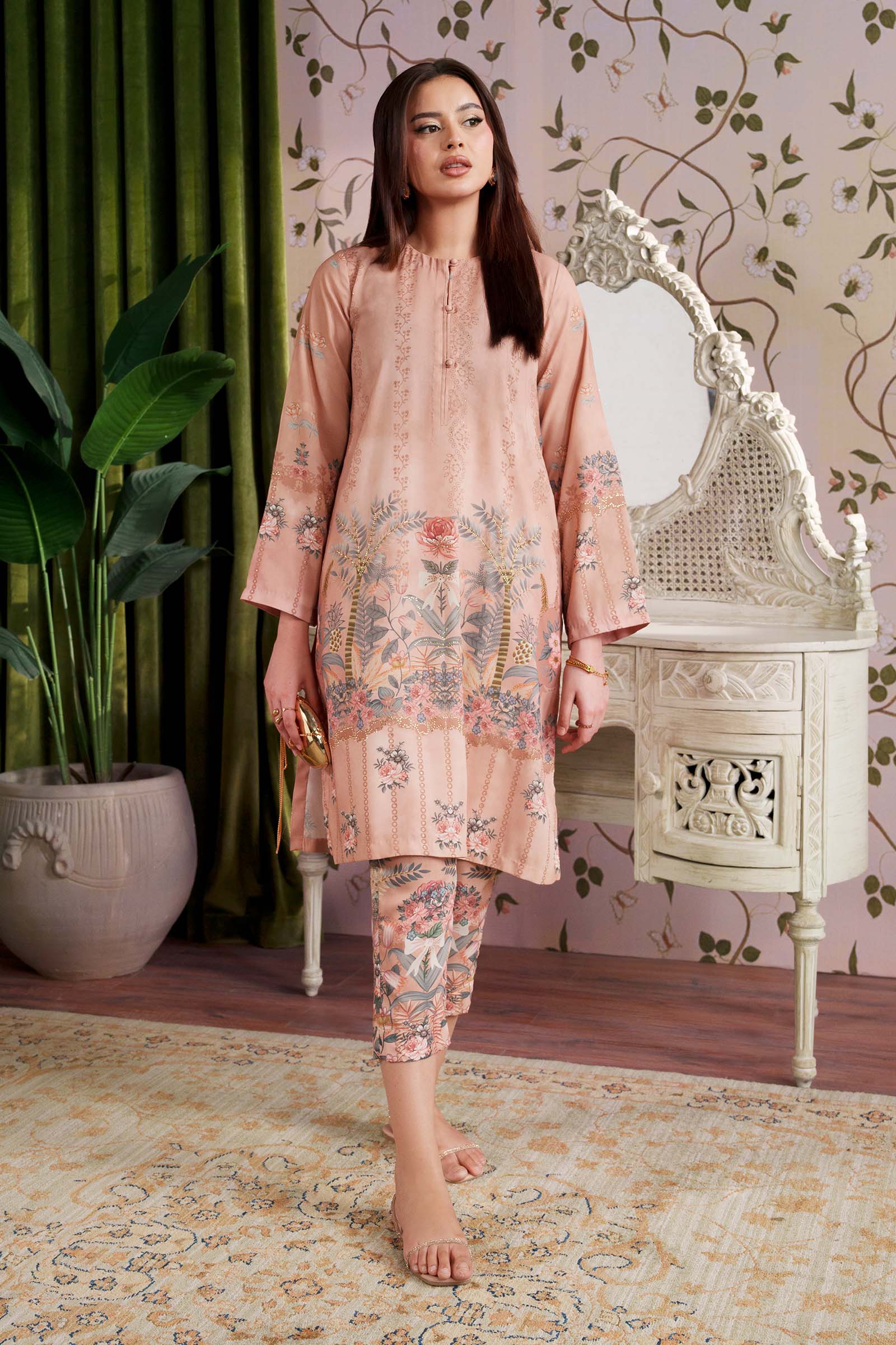 2 Pc Printed Georgette Suit - Image 6