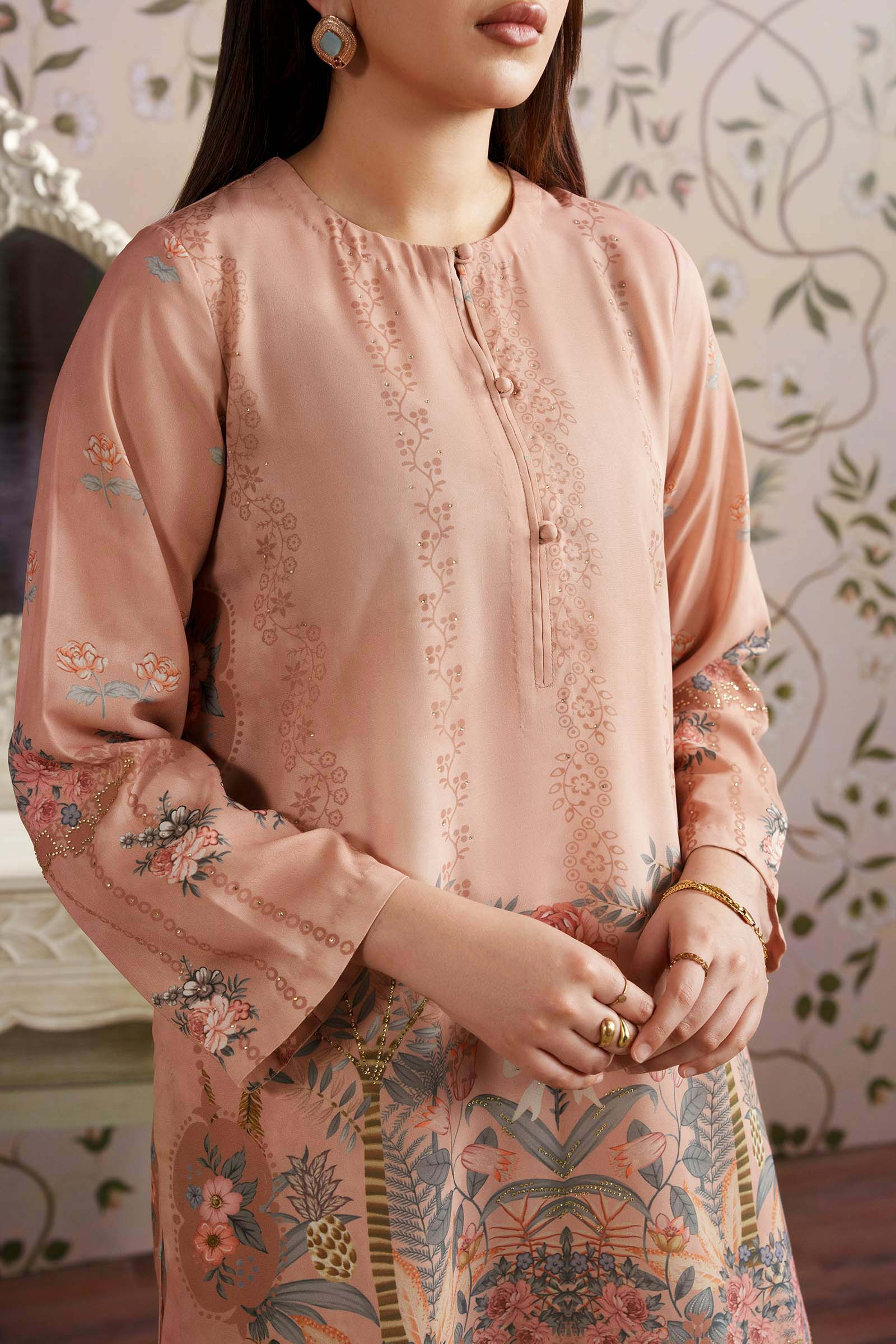 2 Pc Printed Georgette Suit - Image 8