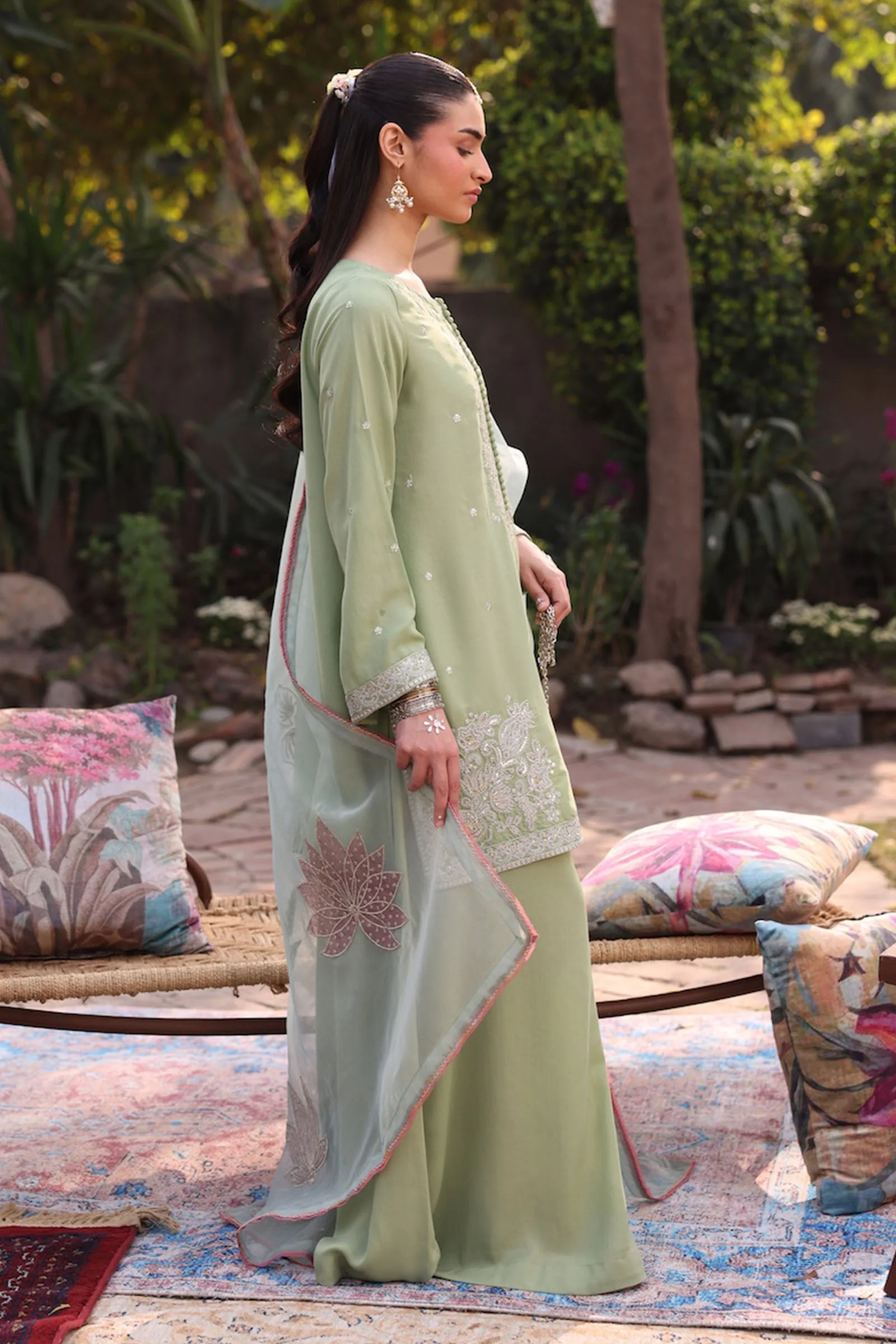 2 Pc Embroidered Georgette Suit - Image 6