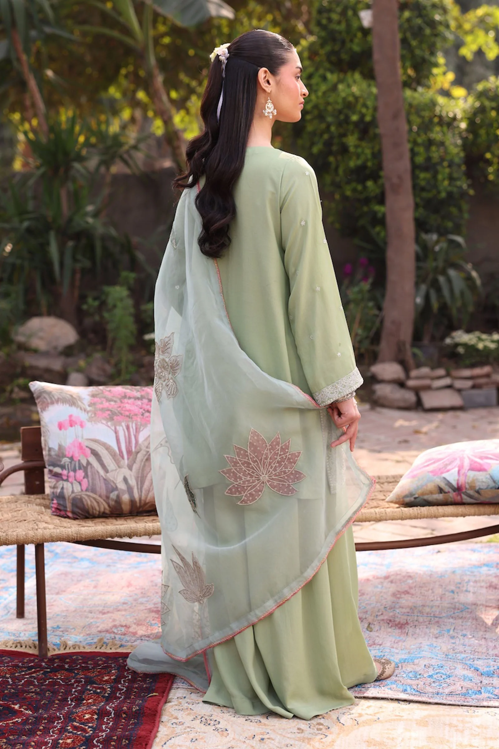 2 Pc Embroidered Georgette Suit - Image 7