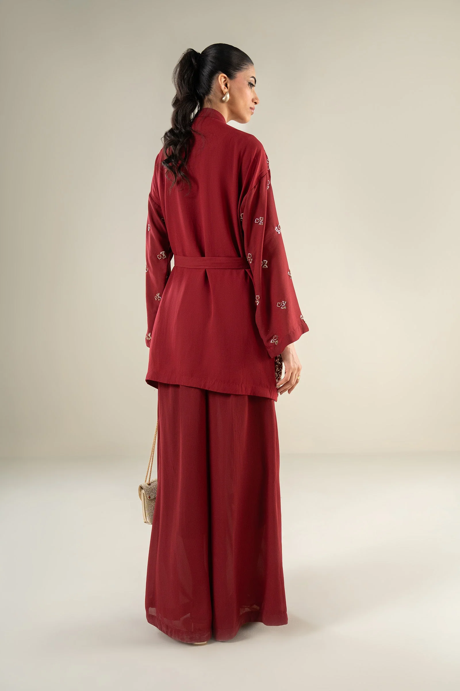 2 Pc Embellished Grainy Georgette Suit - Image 10