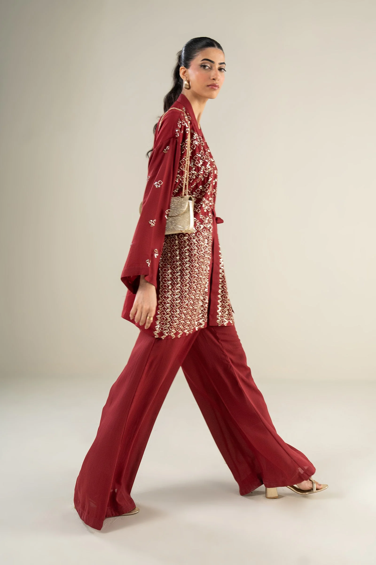 2 Pc Embellished Grainy Georgette Suit - Image 5