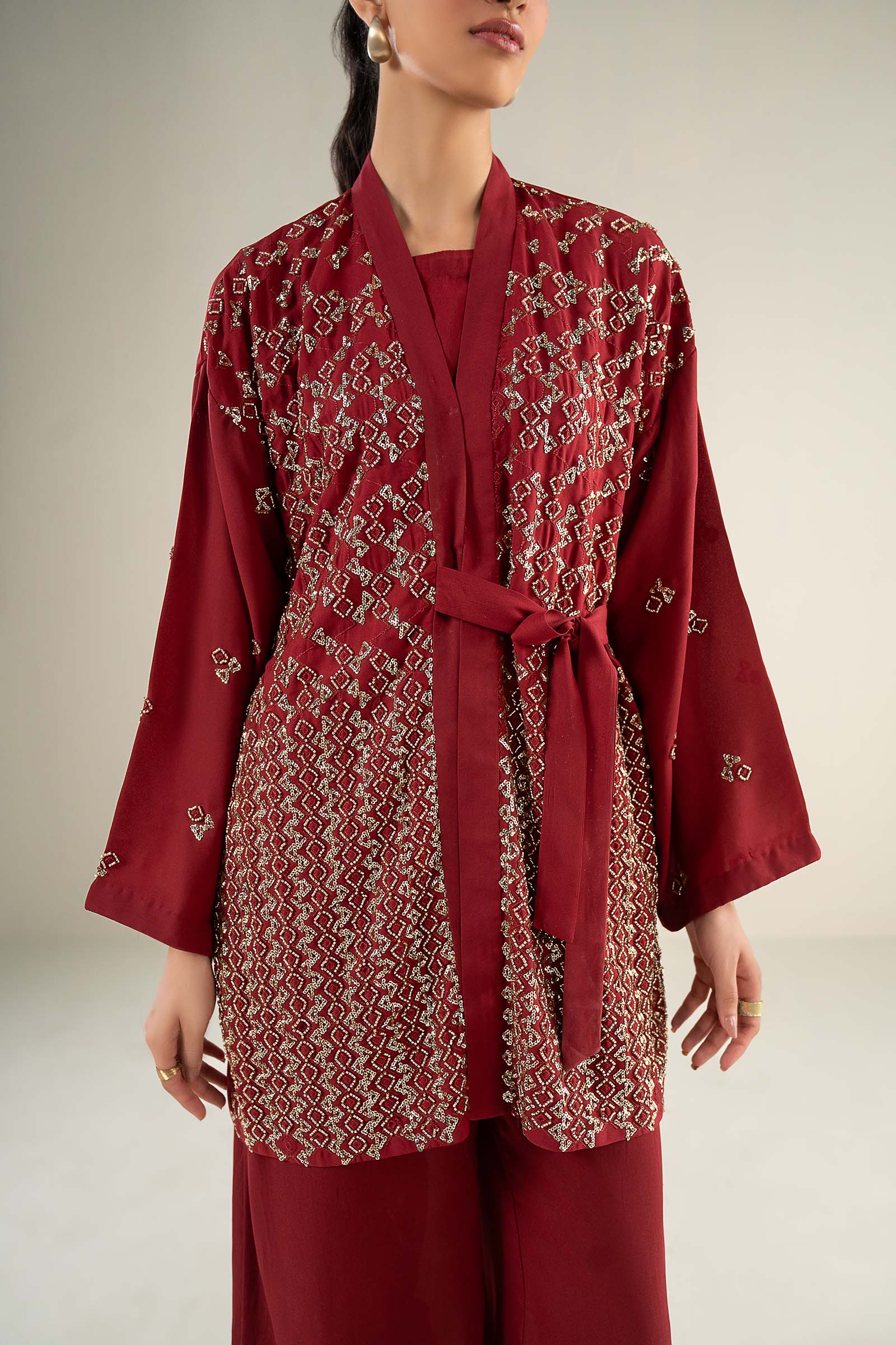 2 Pc Embellished Grainy Georgette Suit - Image 6