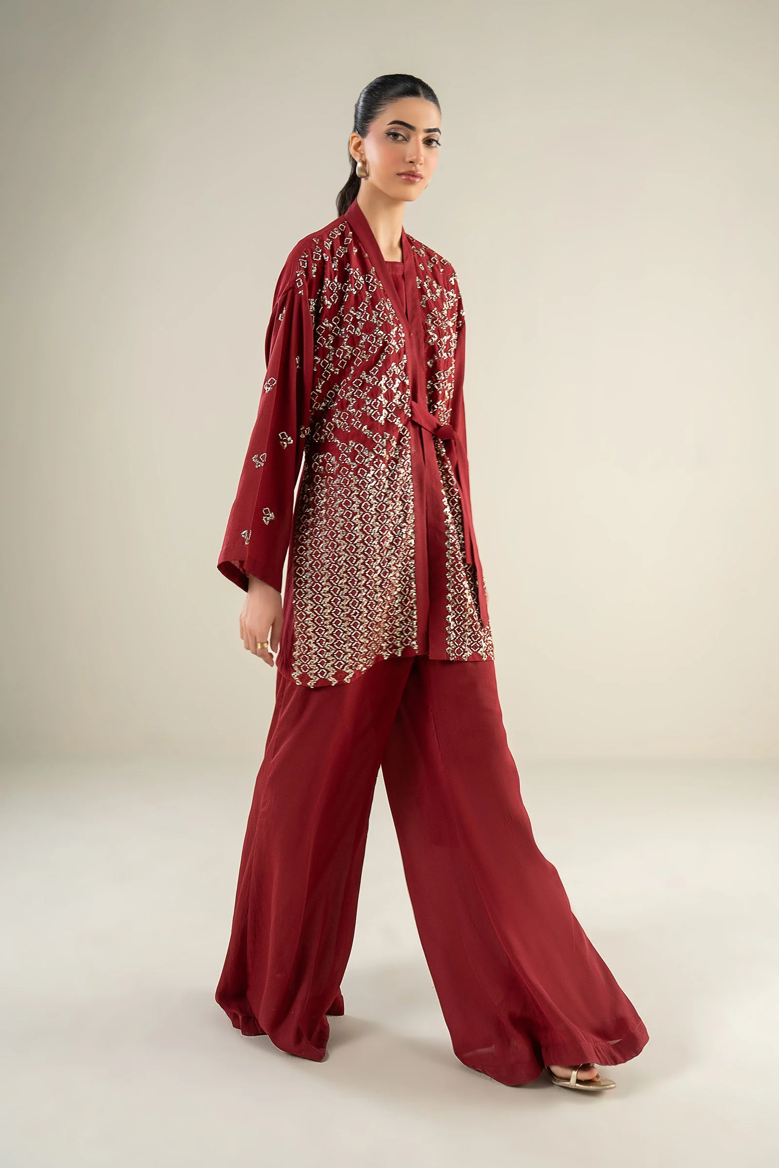 2 Pc Embellished Grainy Georgette Suit - Image 9