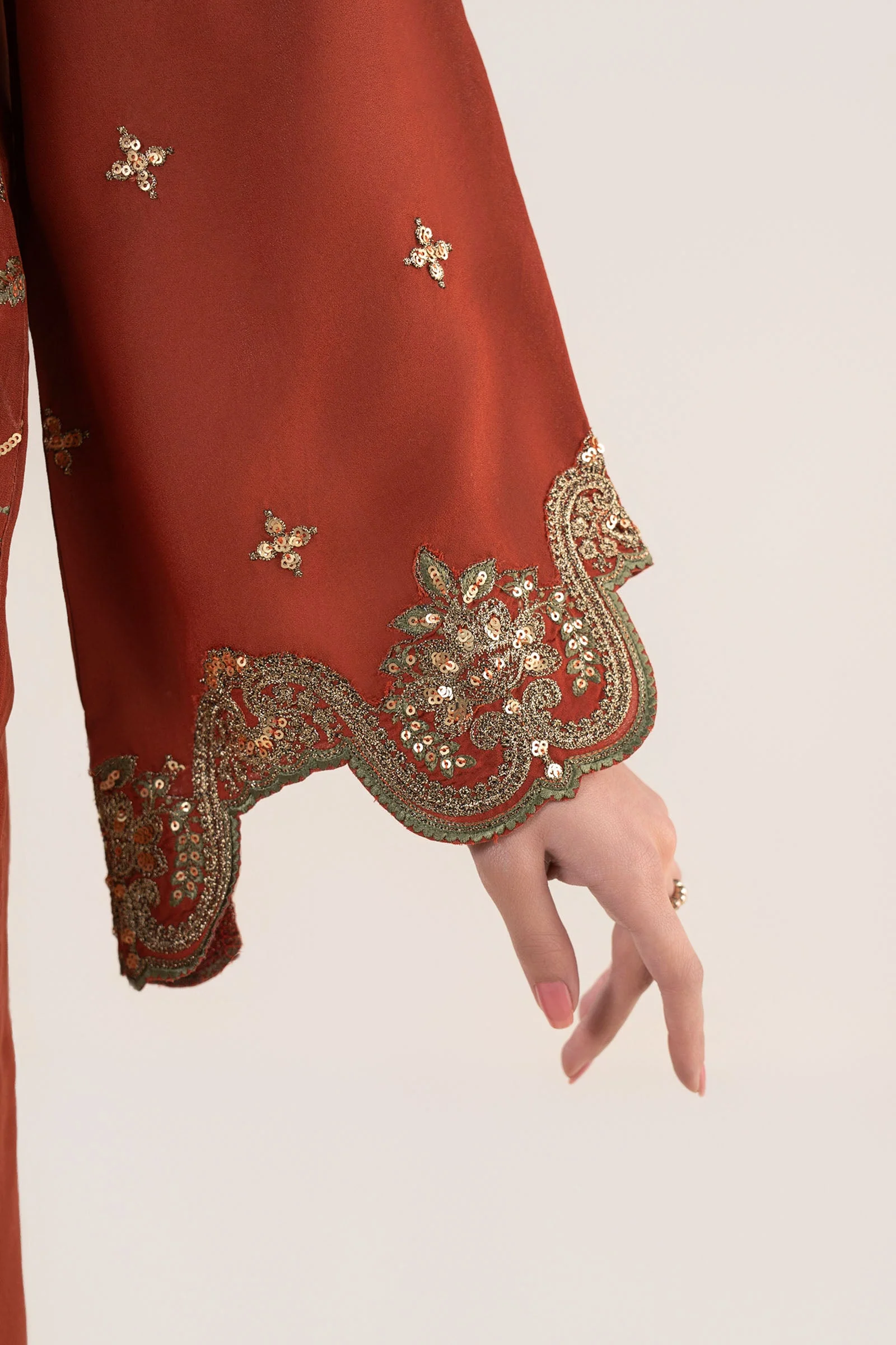 2 Pc Embroidered Georgette Suit - Image 5