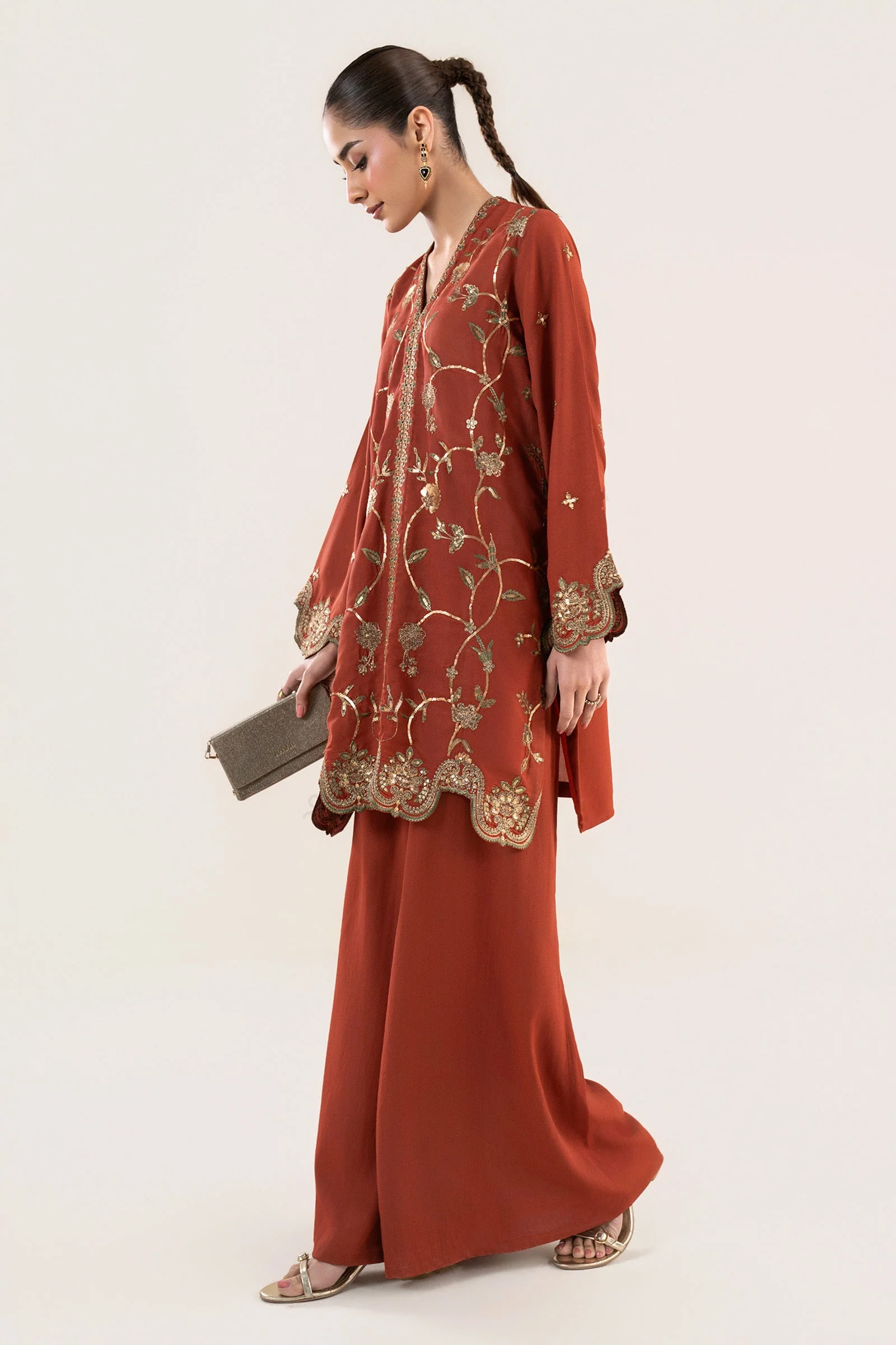 2 Pc Embroidered Georgette Suit - Image 6