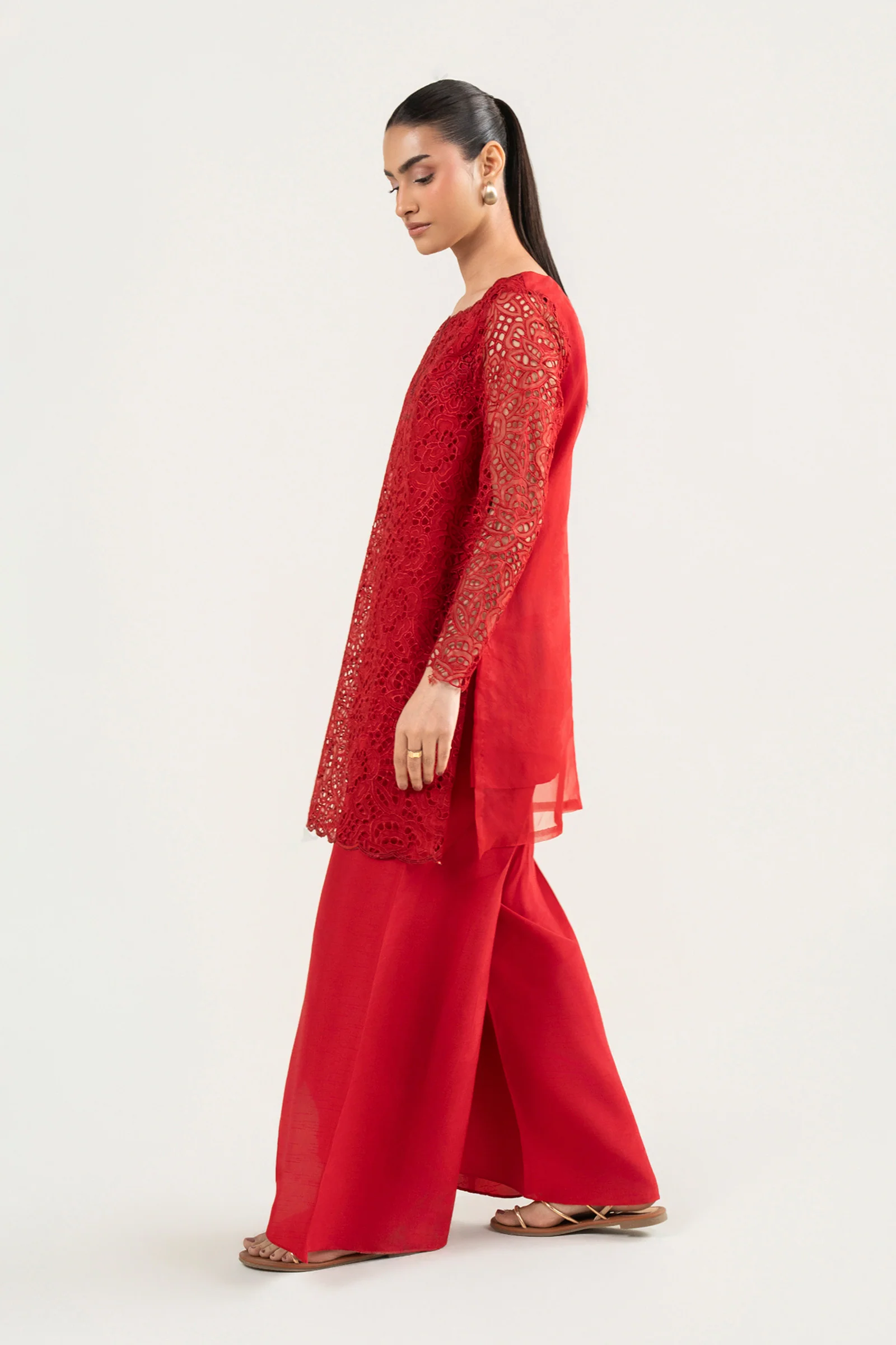 2 Pc Embroidered Organza Suit - Image 4