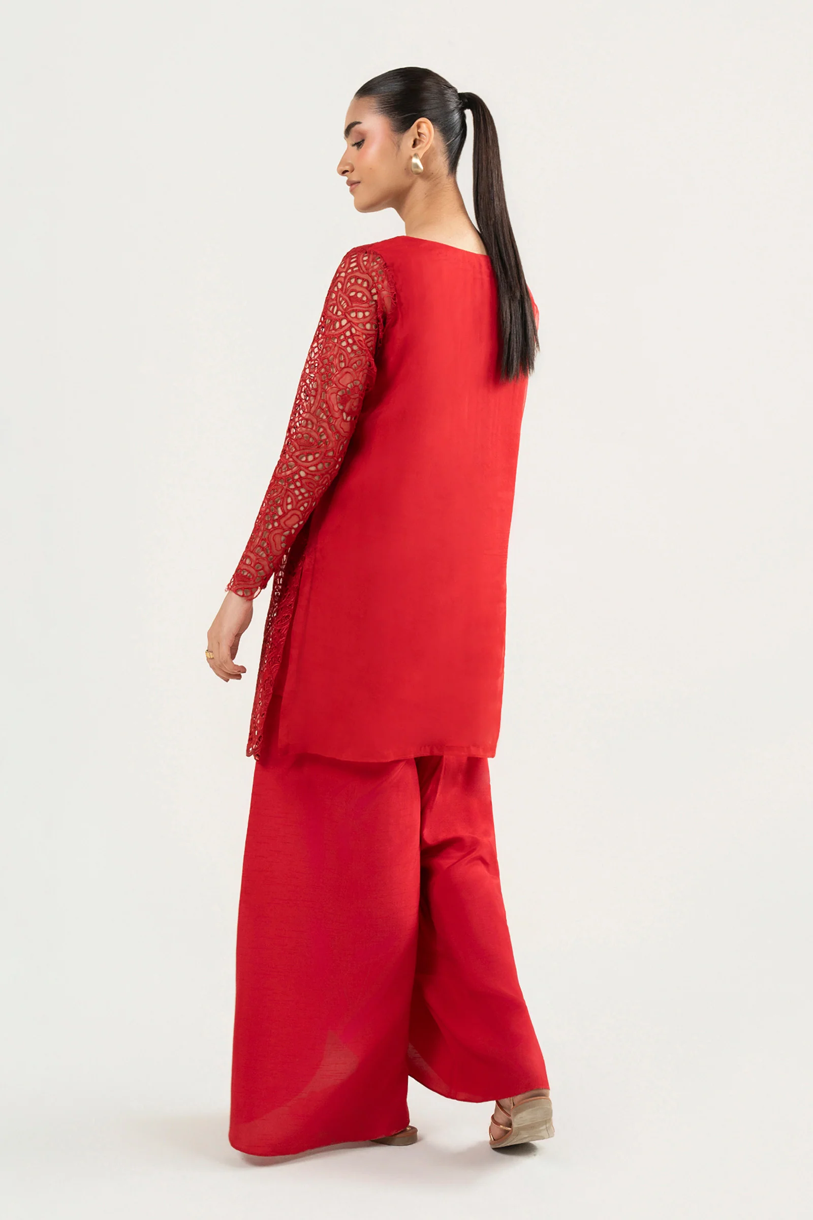 2 Pc Embroidered Organza Suit - Image 5