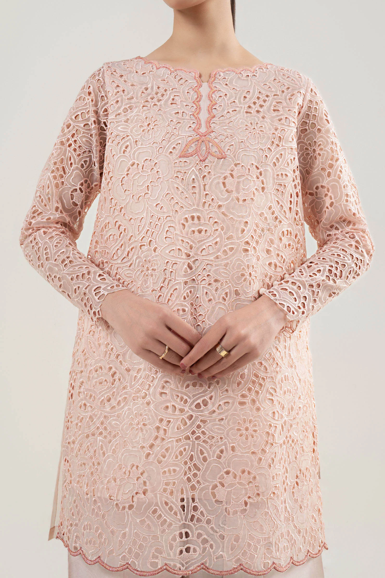 2 Pc Embroidered Organza Suit - Image 4