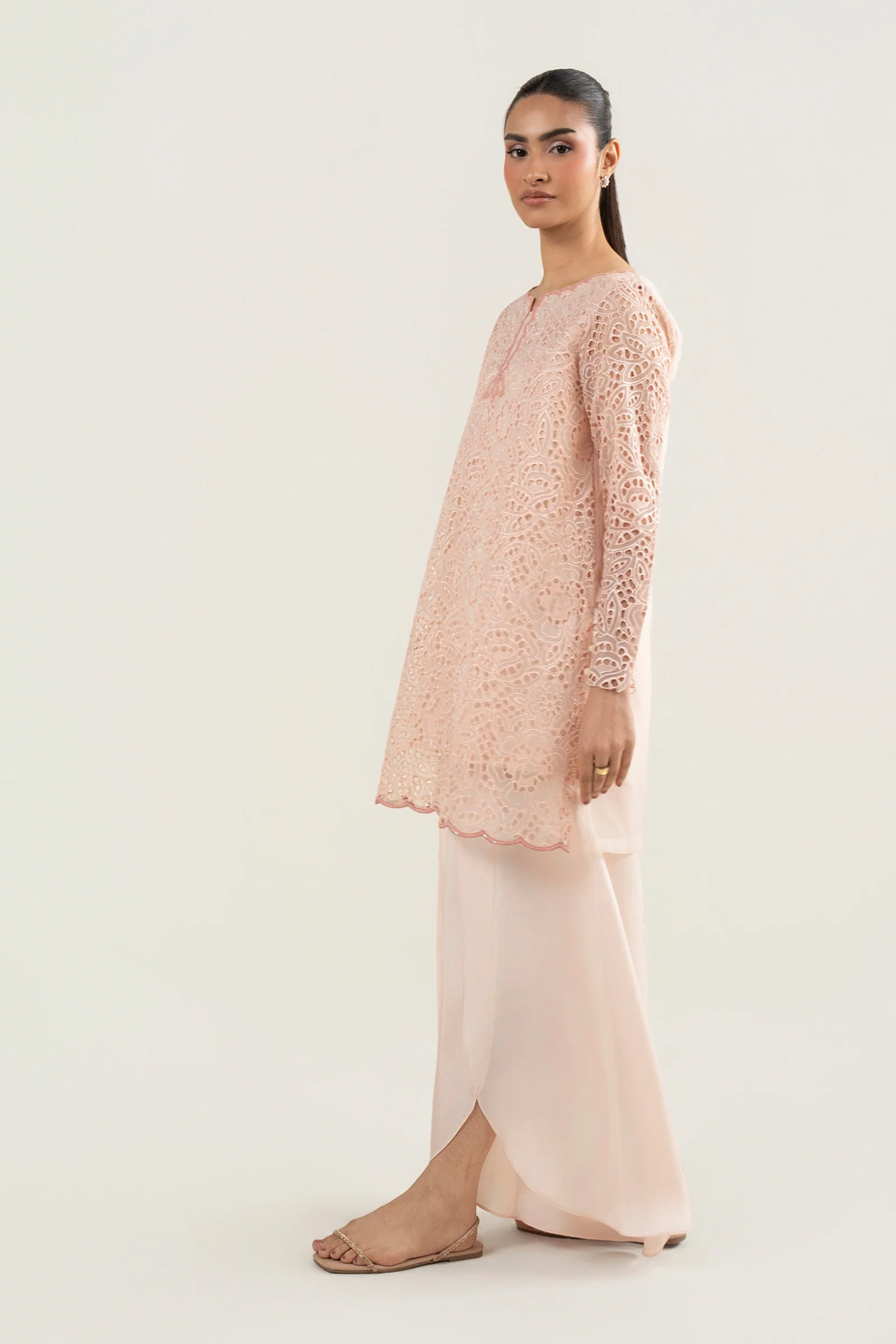 2 Pc Embroidered Organza Suit - Image 5