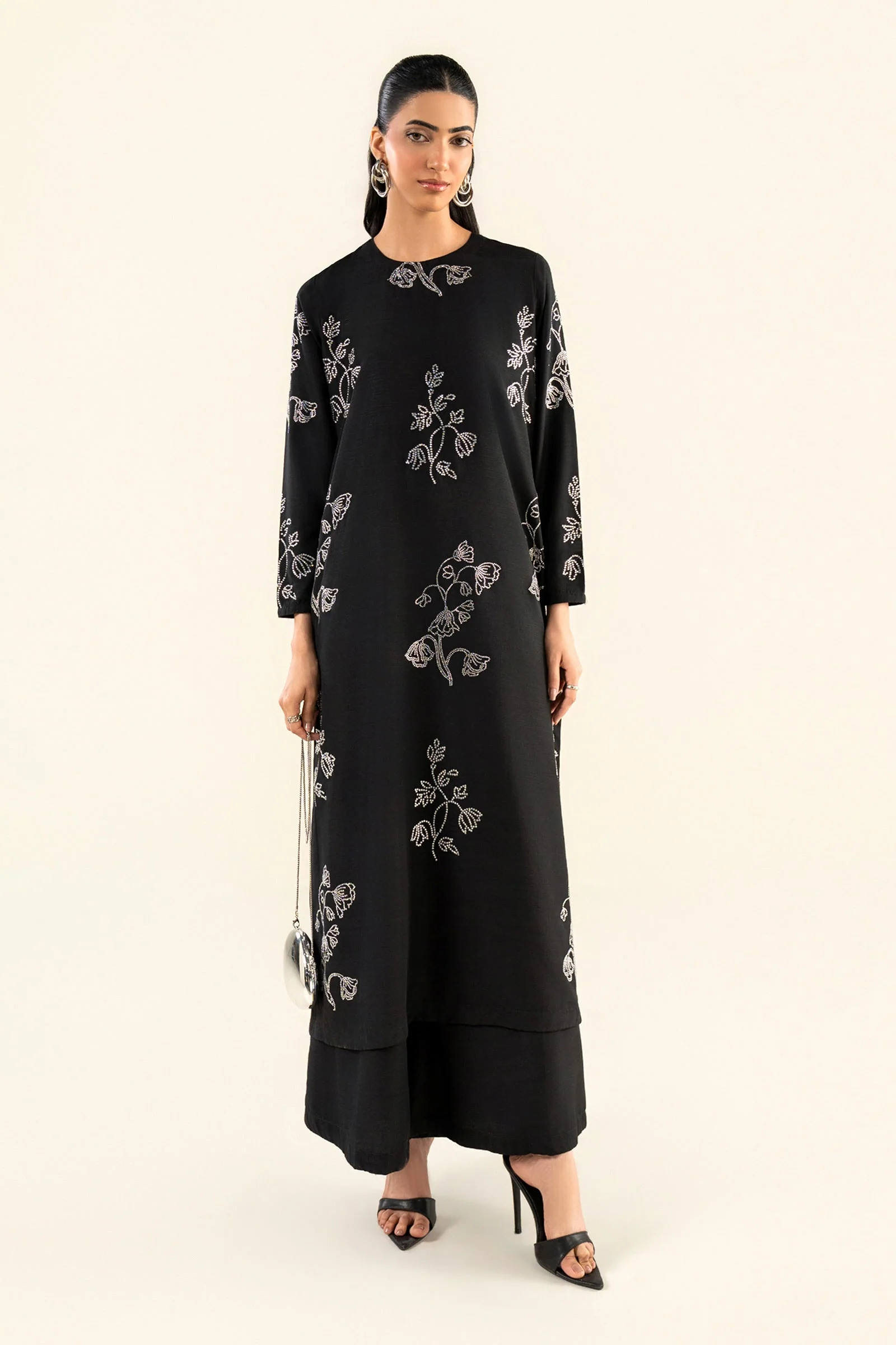 2 Pc Embellished Crepe Suit - Image 5