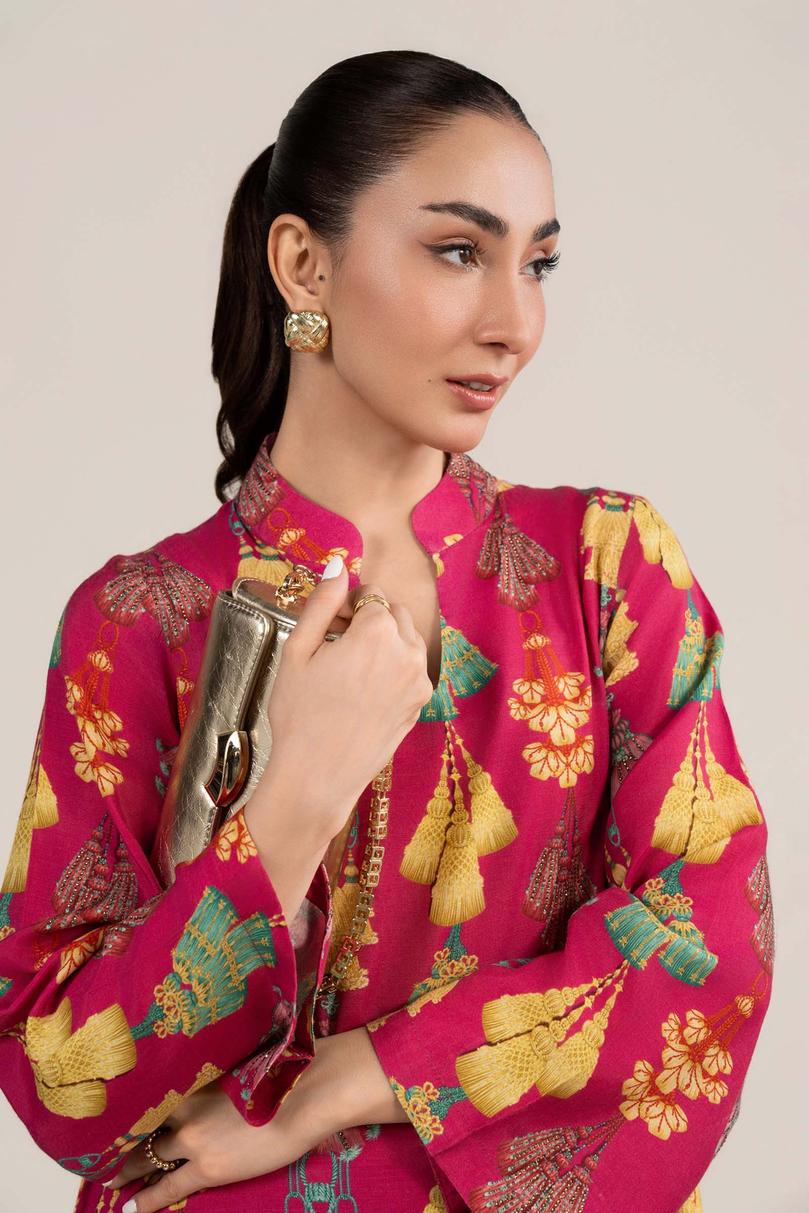 2 Pc Embellished Crepe Suit - Image 2